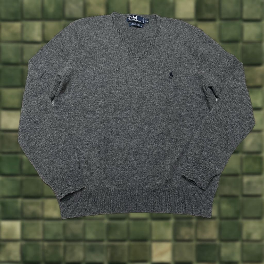 Polo Ralph Lauren Polo Ralph Lauren V Neck Lambs Wool Sweater Men XL GraySweater? Size US XL / EU 56 / 4 - 1 Thumbnail