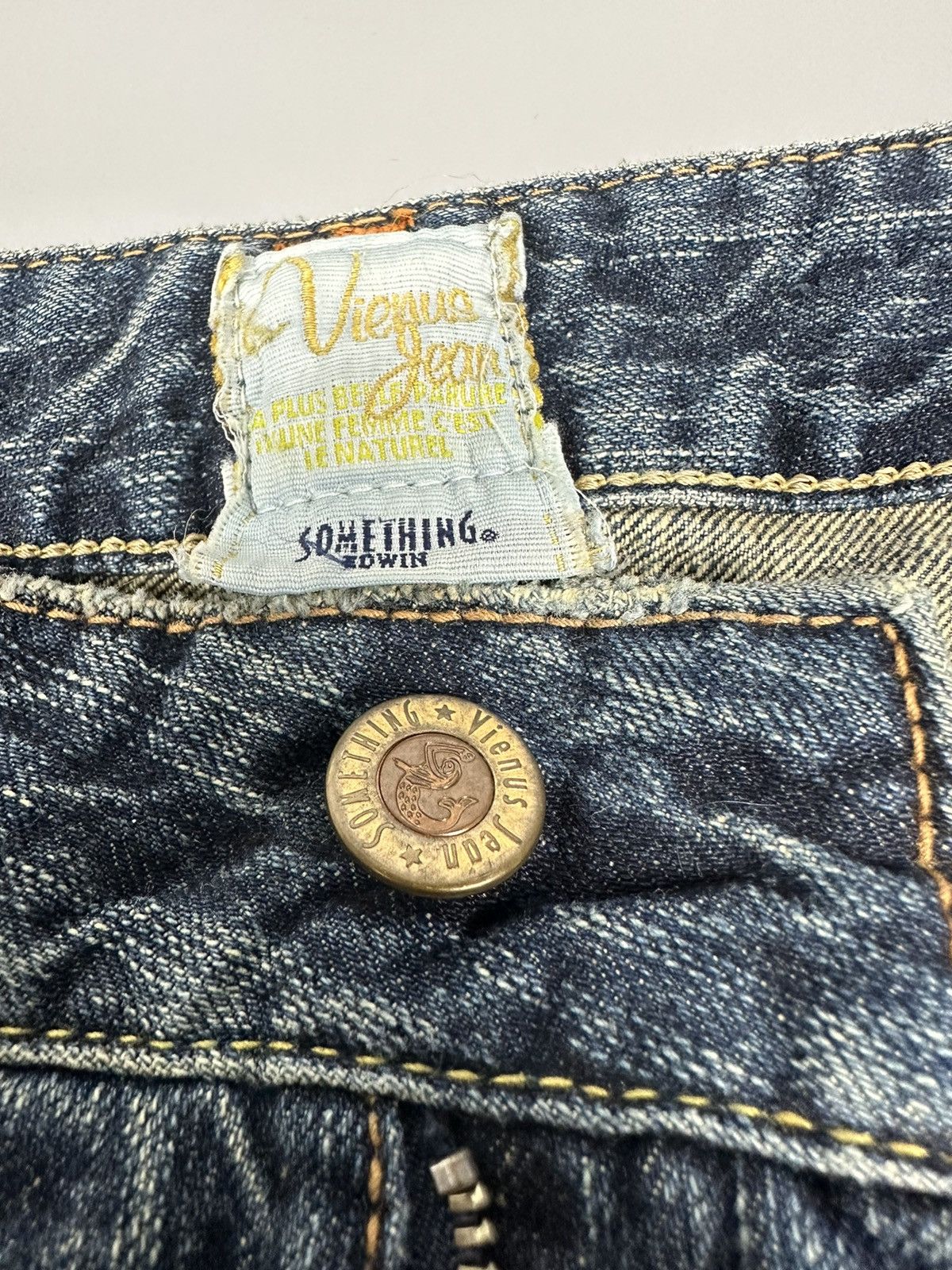 If Six Was Nine Vintage Vienus Jean by Something Edwin Whiskered Flare Denim Size US 30 / EU 46 - 9 Thumbnail