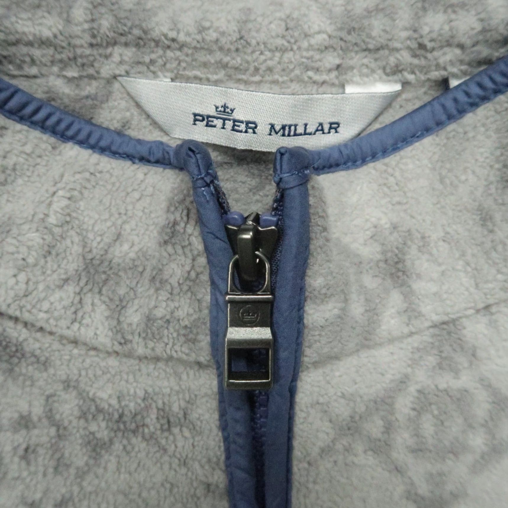 Peter Millar VEST Peter Millar Men XL Gray Micro Shearling Fleece Full Zip Performance Size US XL / EU 56 / 4 - 3 Thumbnail