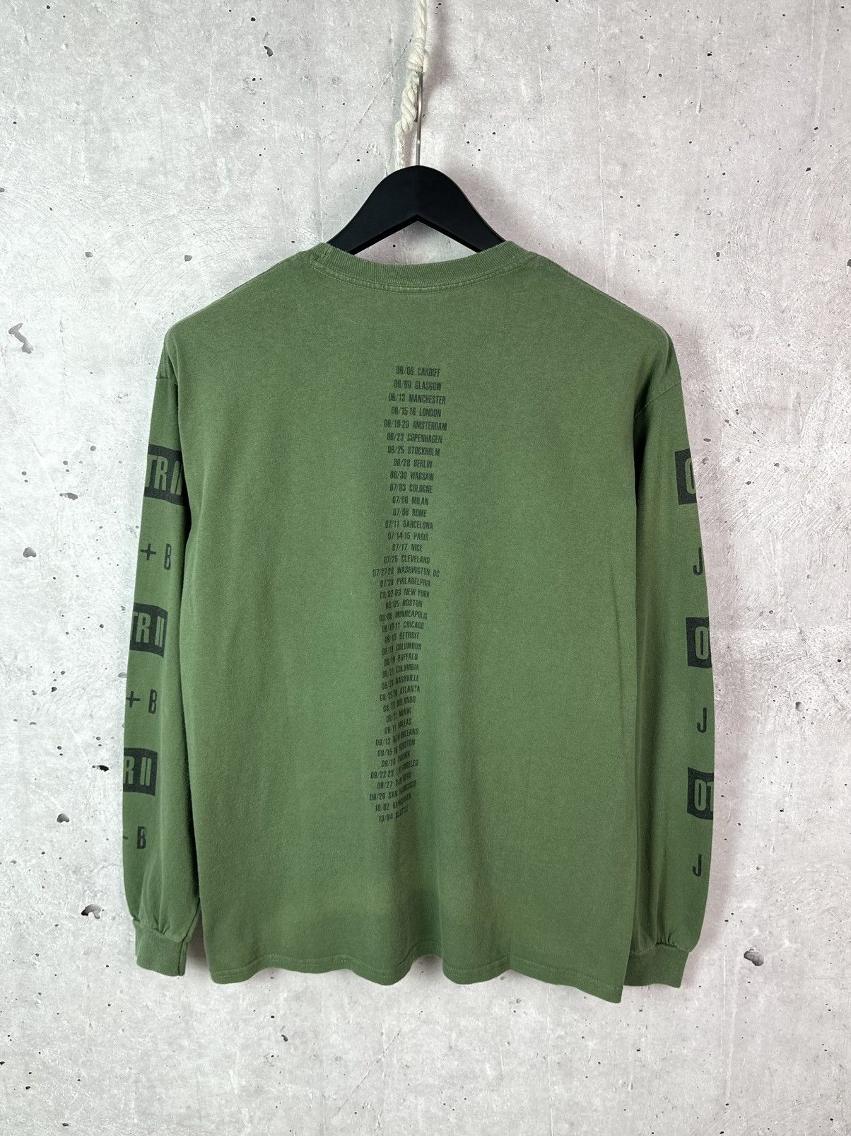 Jay-Z Jay-Z x Beyonce OTR 2 World Tour Green Printed Long Sleeve Size US L / EU 52-54 / 3 - 6 Thumbnail