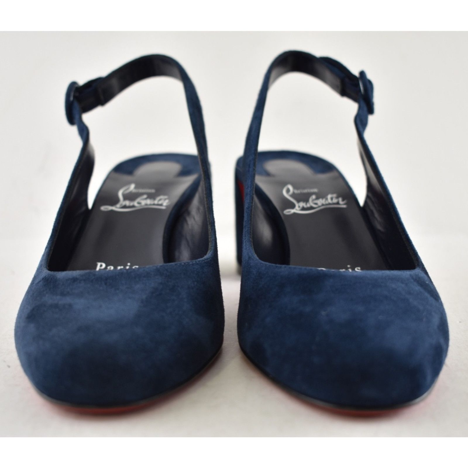 Christian Louboutin Christian Louboutin So Jane Sling 55 Marine Blue Heel 36 Size US 5 / IT 35 - 8 Thumbnail