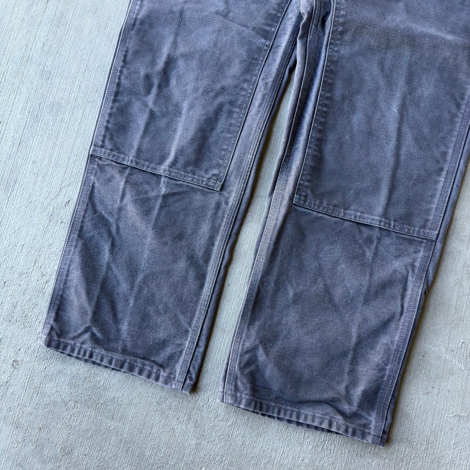 Carhartt × Vintage Vintage Y2K Carhartt gray double knee work carpenter pants Size US 37 - 3 Thumbnail