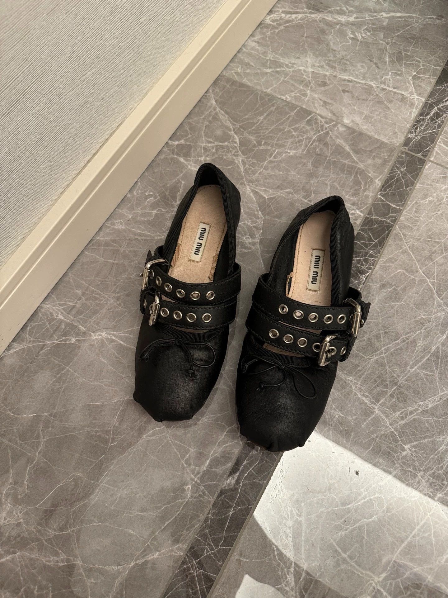 Miu Miu MIU MIU black ballet flats 36 Size US 5.5 / IT 35.5 - 2 Thumbnail