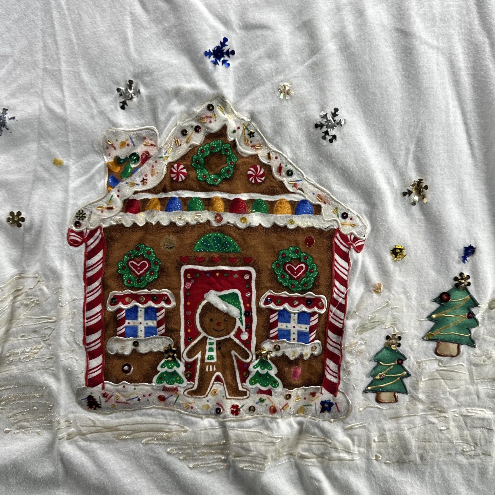 Vintage VINTAGE Sunbelt Sportswear Sweatshirt Womens XL Ugly Christmas Gingerbread House Size XL / US 12-14 / IT 48-50 - 6 Thumbnail