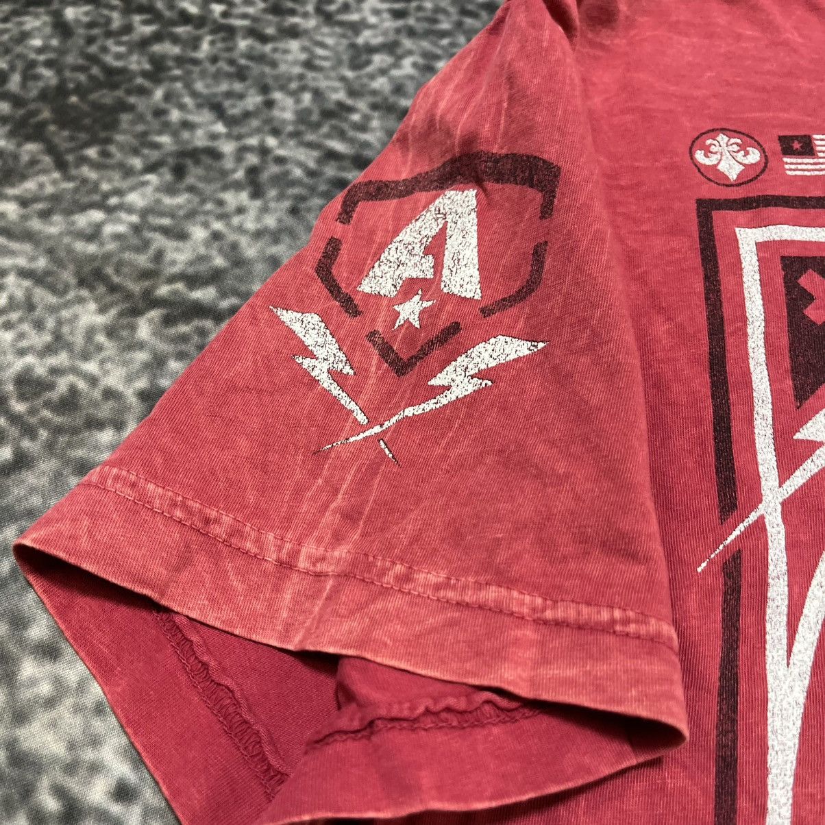 Affliction Affliction Live Fast Red Skull Wings Grunge T Shirt Large Size US L / EU 52-54 / 3 - 4 Thumbnail