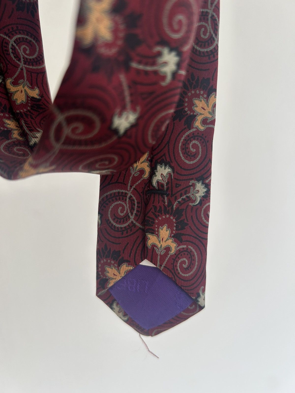 Liberty Liberty Vintage Tie Floral Marroon Size ONE SIZE - 4 Thumbnail