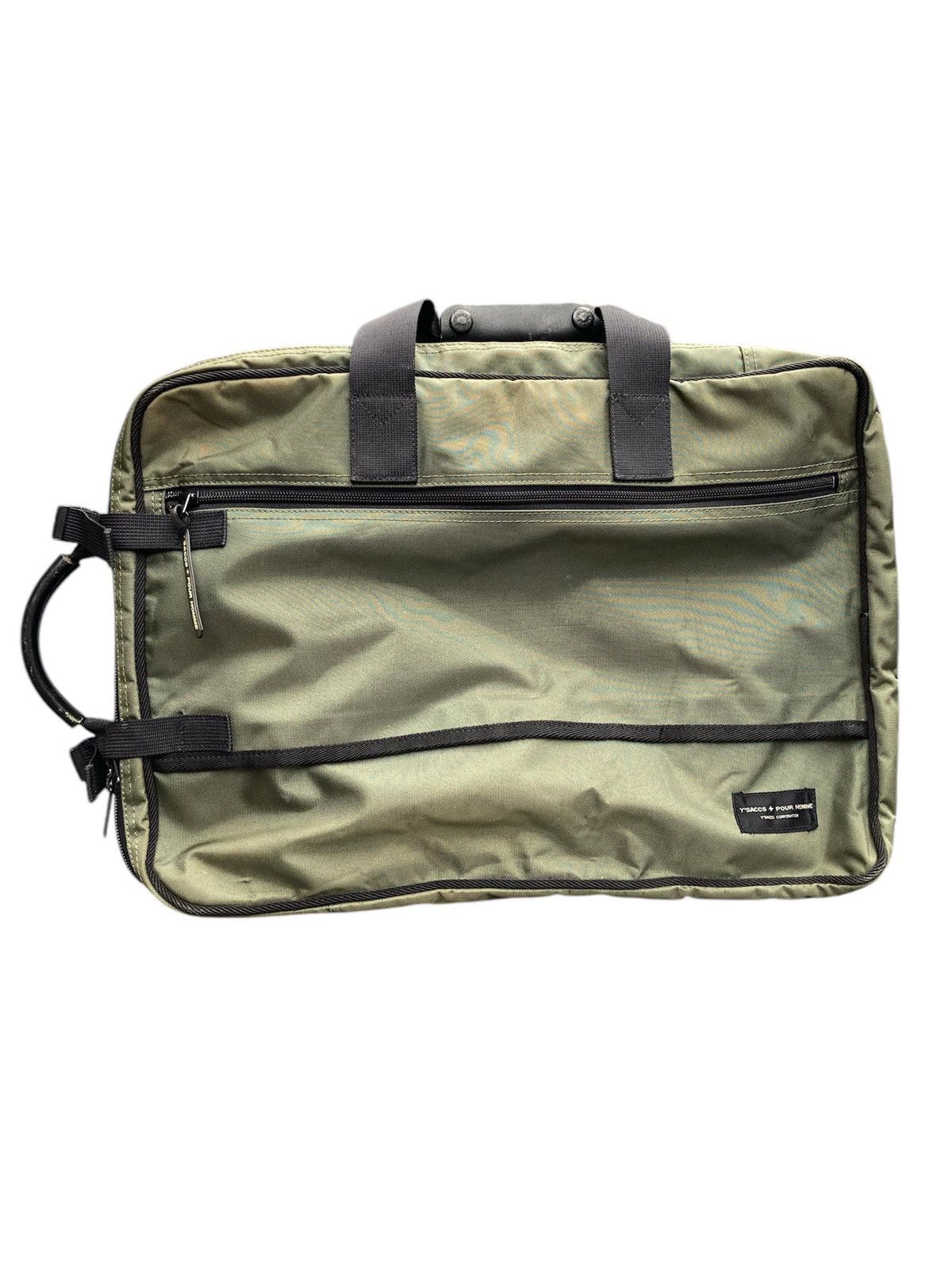 Japanese Brand × Yohji Yamamoto Yohji Yamamoto Y'Ssacs Pour Homme Two Way Briefcase Backpack Size 28 - 6 Thumbnail