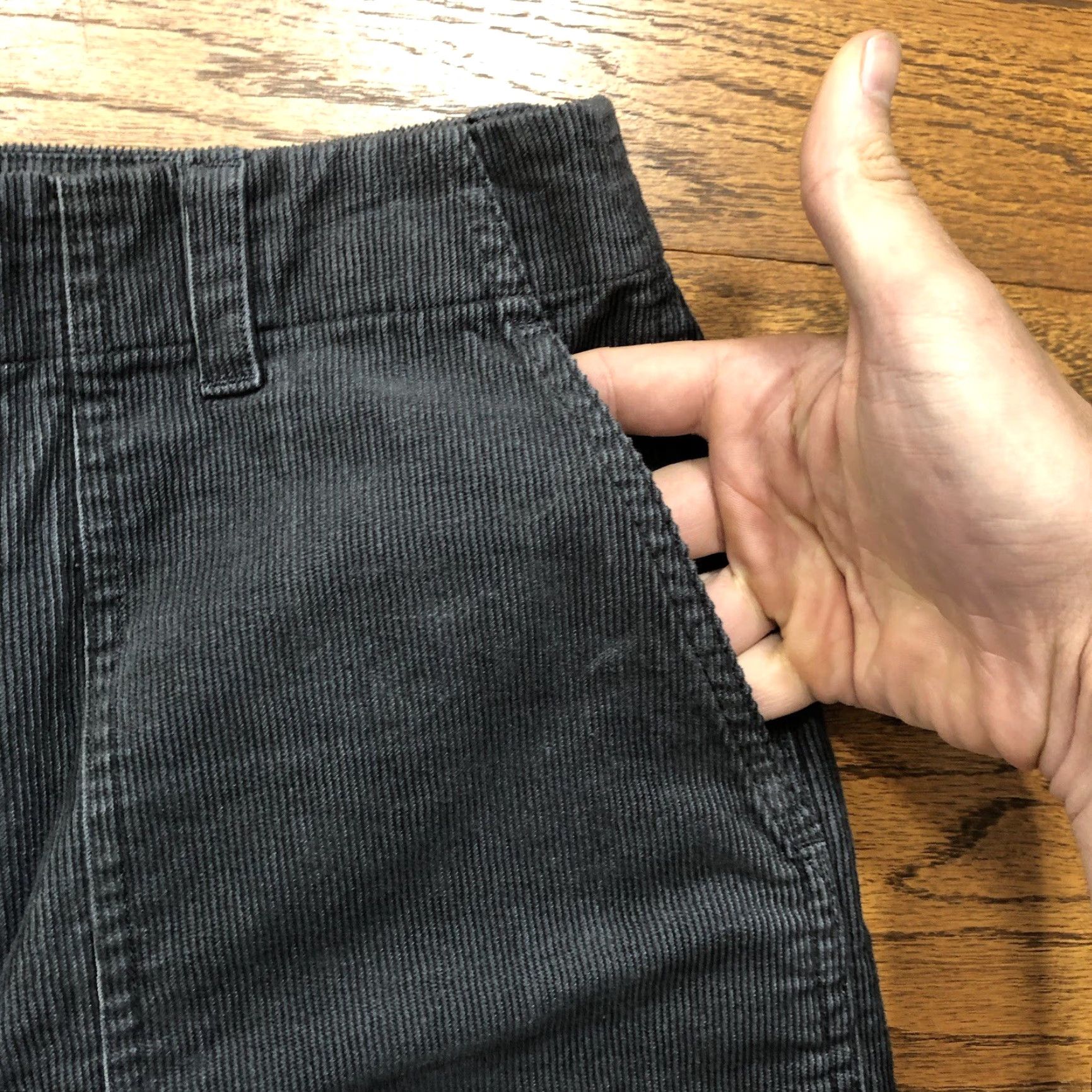 Vintage Jenni Kayne Pants Womens 8 Inseam 26 Dark Gray Corduroy Ranger Trouser Size 30" / US 8 / IT 44 - 4 Thumbnail