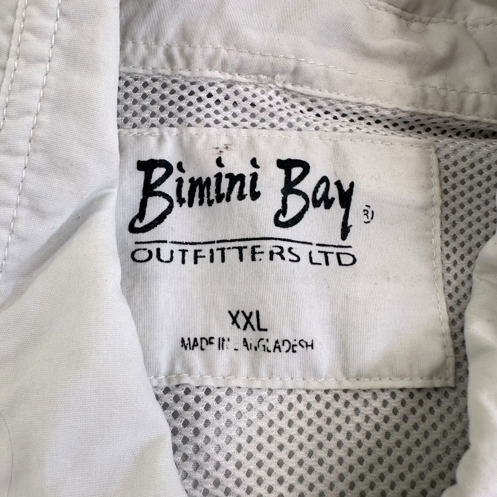 Vintage Bimini Bay Outfitters LTD Button-Up Shirt White XXL Short Sleeve Men Regular Pockets Casual Classics Size US XXL / EU 58 / 5 - 6 Thumbnail