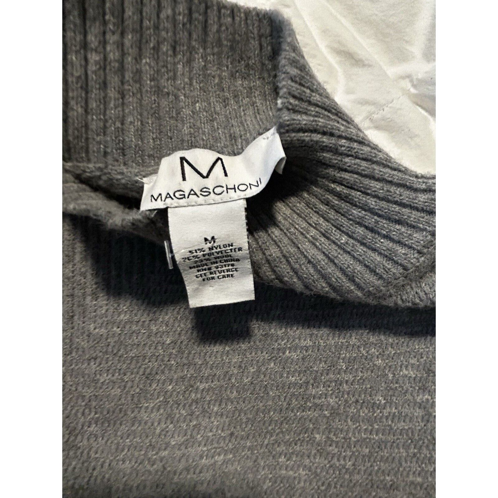 Magaschoni Magaschoni Wool Blend Mock Turtleneck Size Medium Gray Size M / US 6-8 / IT 42-44 - 7 Thumbnail