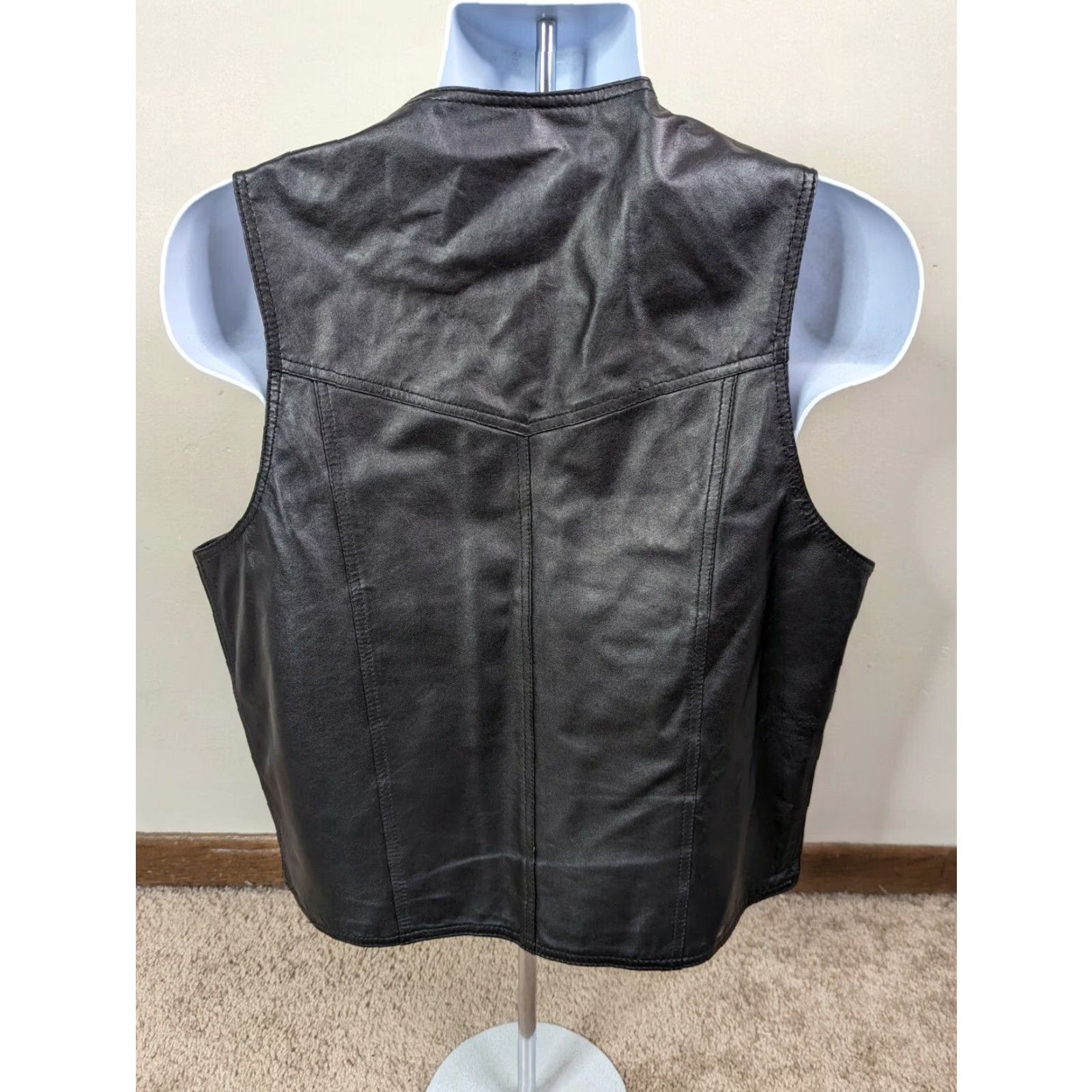 Vintage VINTAGE Dream Apparel USA Bikers Leather Motorcycle Men's Vest 40 M Black Size 44 Pit to Pit 22.5 Length 22.5 (Adult Mens) Size US M / EU 48-50 / 2 - 5 Thumbnail