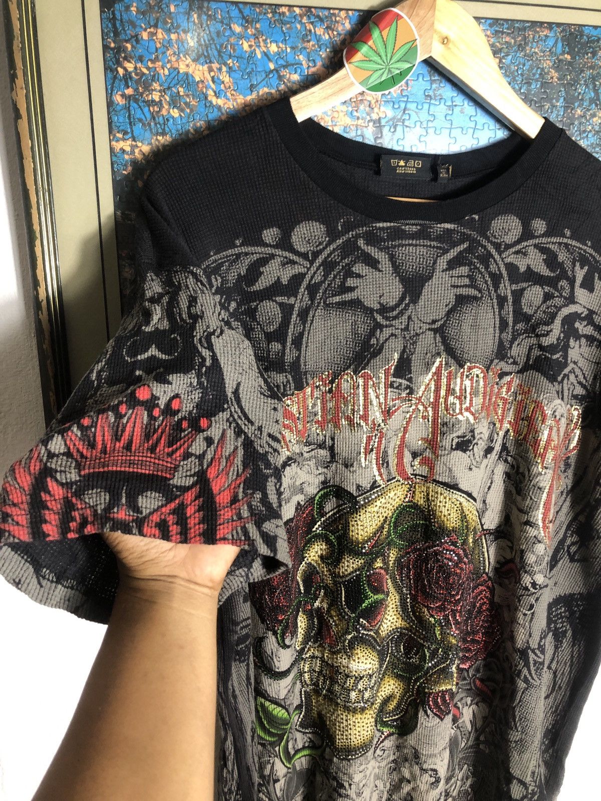 Christian Audigier × Ed Hardy Y2K Rare Christian Audigier Overprint Skull Tee Size US XL / EU 56 / 4 - 4 Thumbnail