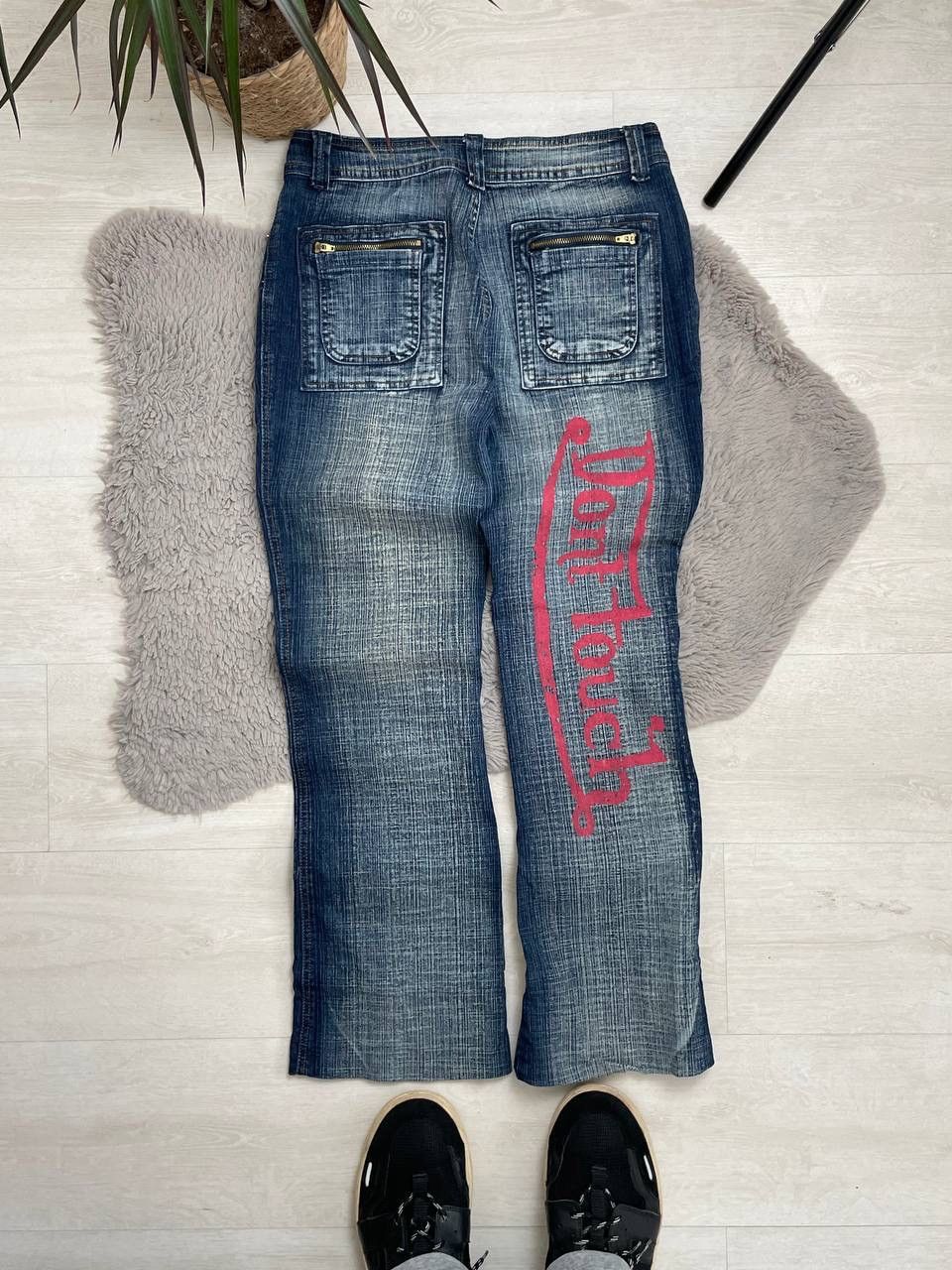 Other Vintage 90’s Baggy Jeans Big CENTER Logo Japanese Style Size US 38 / EU 54 - 5 Thumbnail