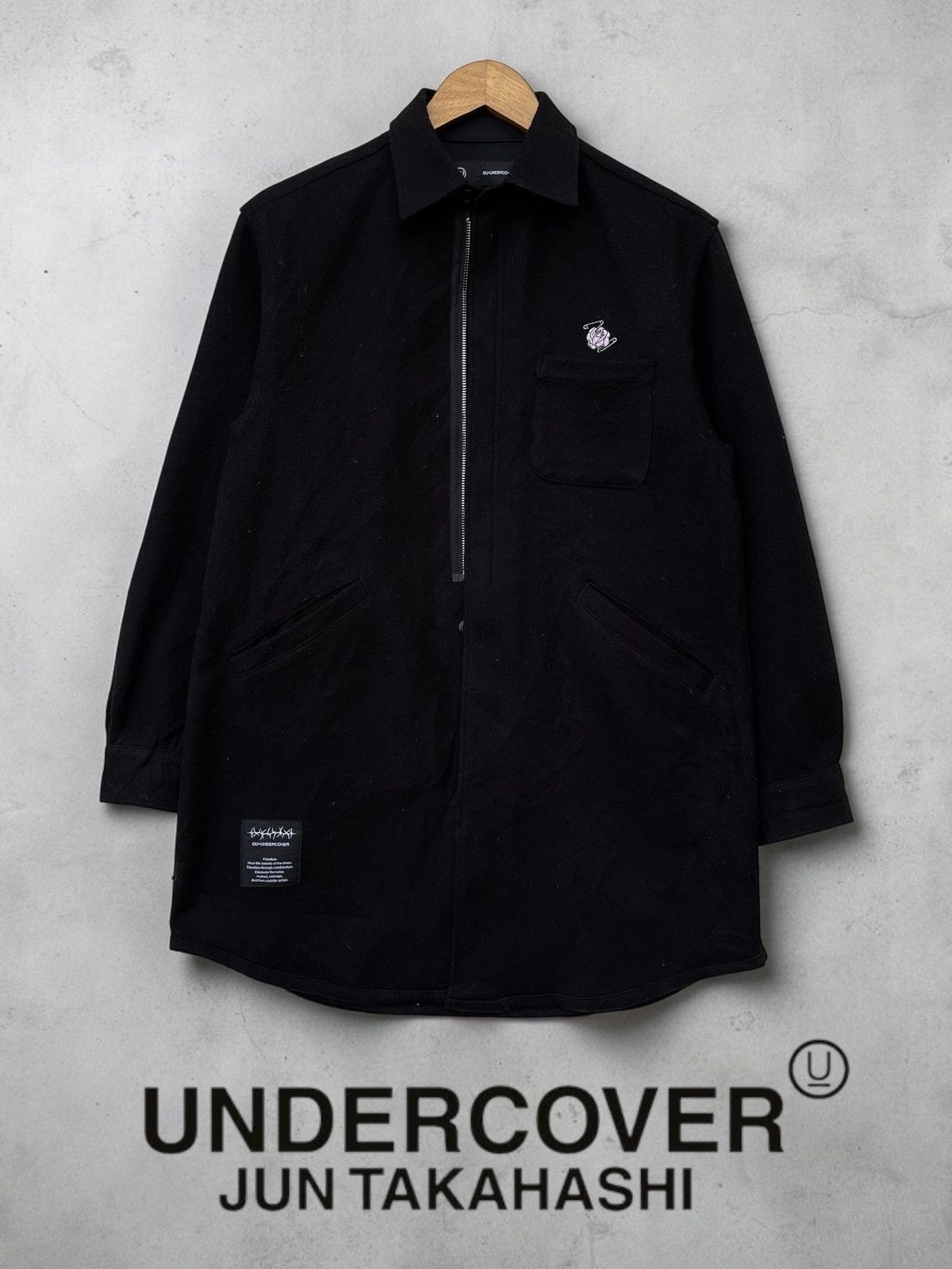 Undercover × Uniqlo 🔥F/W 2021 UNDERCOVER x GU KNIT MELTON LONG SHIRT Size US XS / EU 42 / 0 - 1 Thumbnail