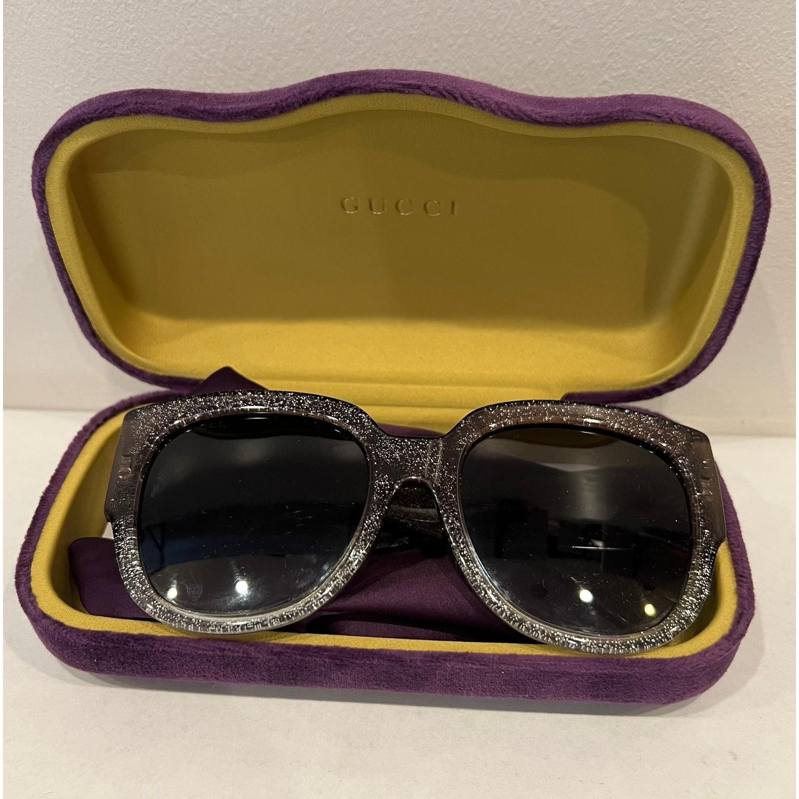 Gucci Glitter Square Optyl Sunglasses 3836/F/S Gray Silver Size ONE SIZE - 8 Thumbnail