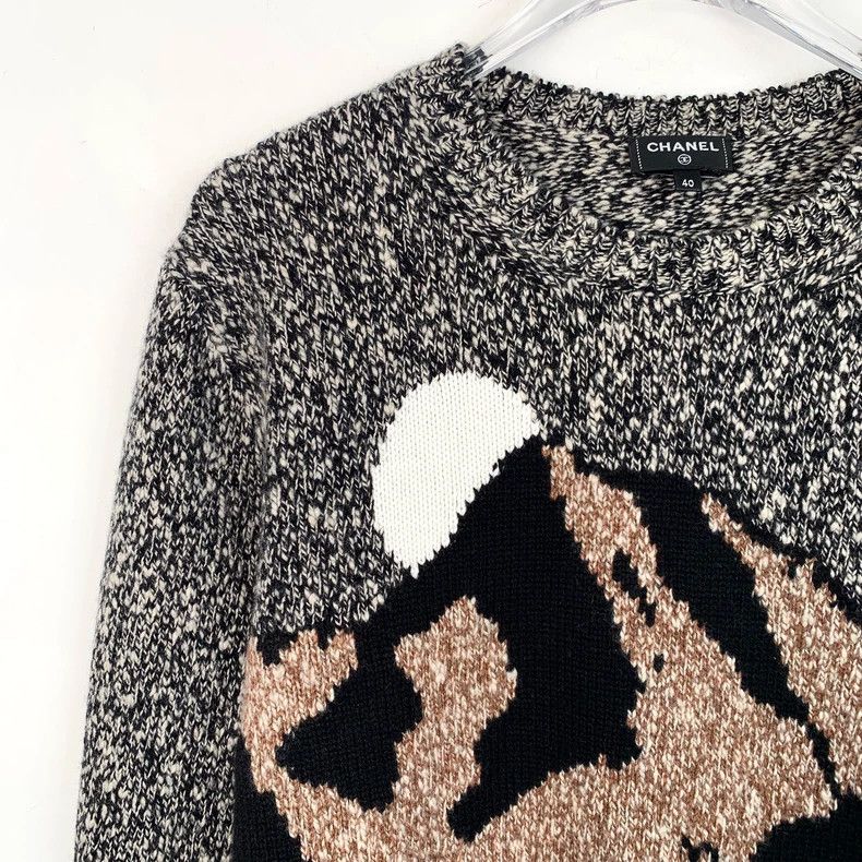 Chanel ChanelSki series 24 color-blocked logo letter inlaid cashme Size XS / US 0-2 / IT 36-38 - 3 Thumbnail