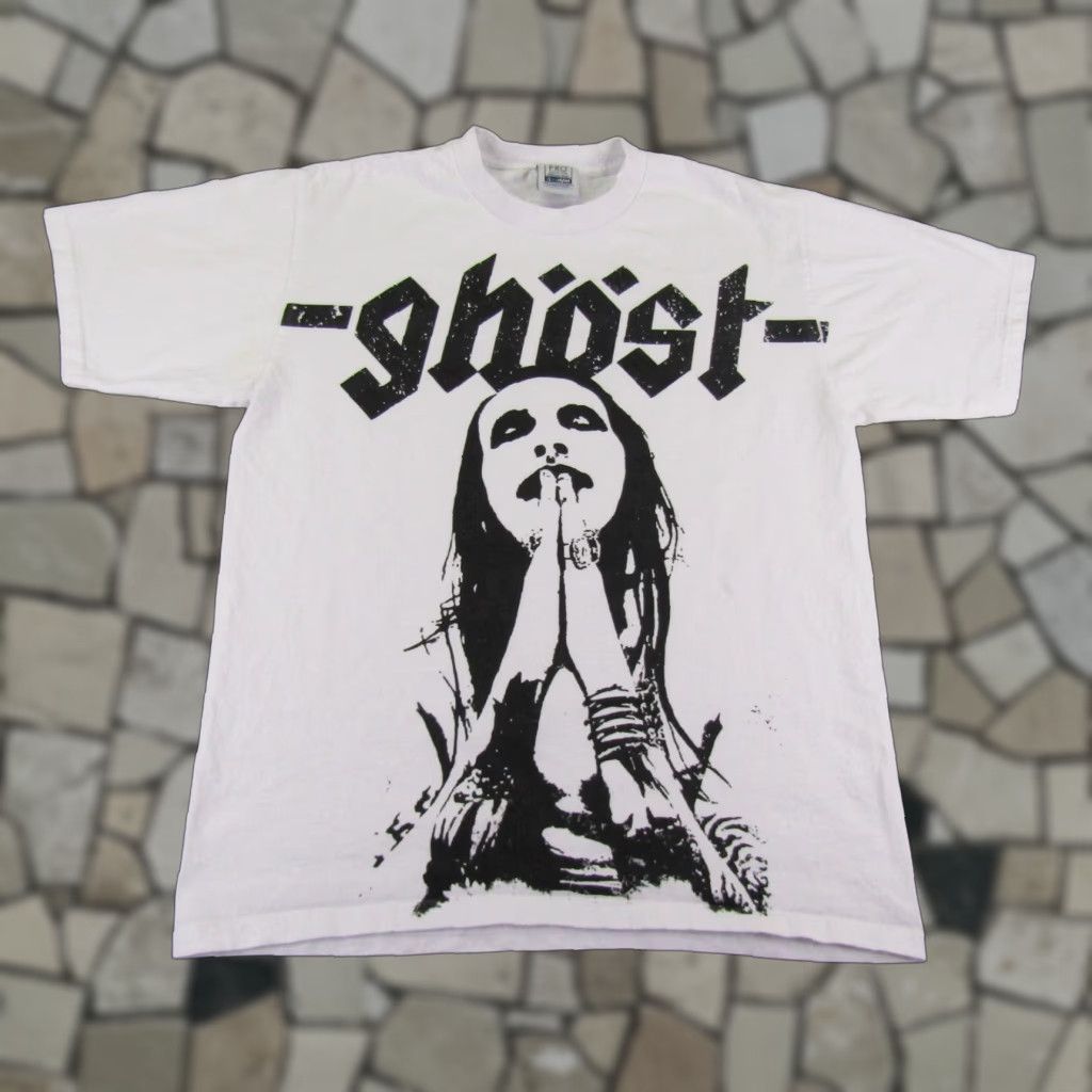 Vintage VINTAGE Ghost Shirt Mens XXL White Black Band Tee Concert Short Sleeve Do You Believe Size US XXL / EU 58 / 5 - 1 Thumbnail