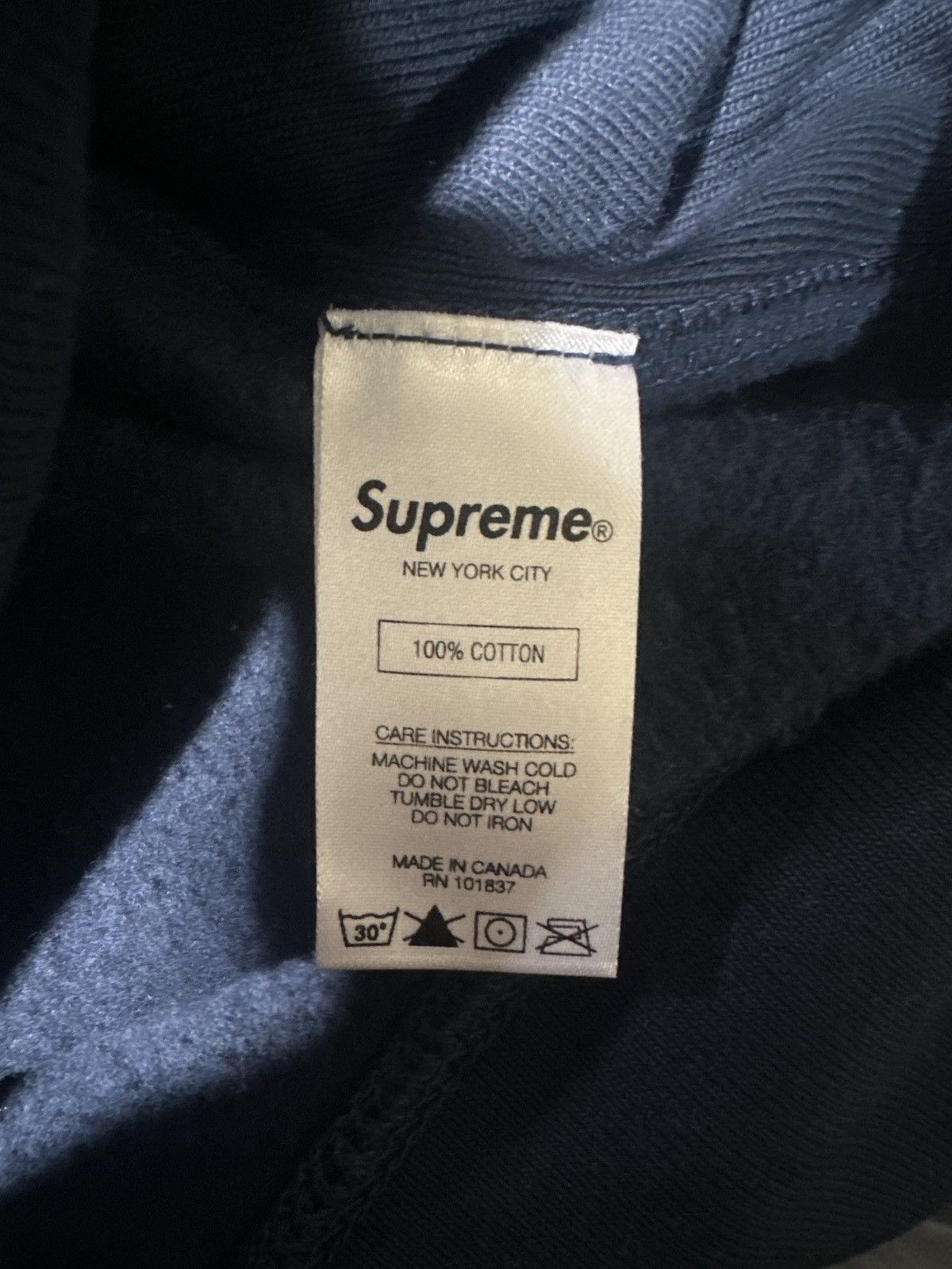 image of Supreme Bandana Box Logo Hooded Sweatshirt Navy, Men's (Size XL)