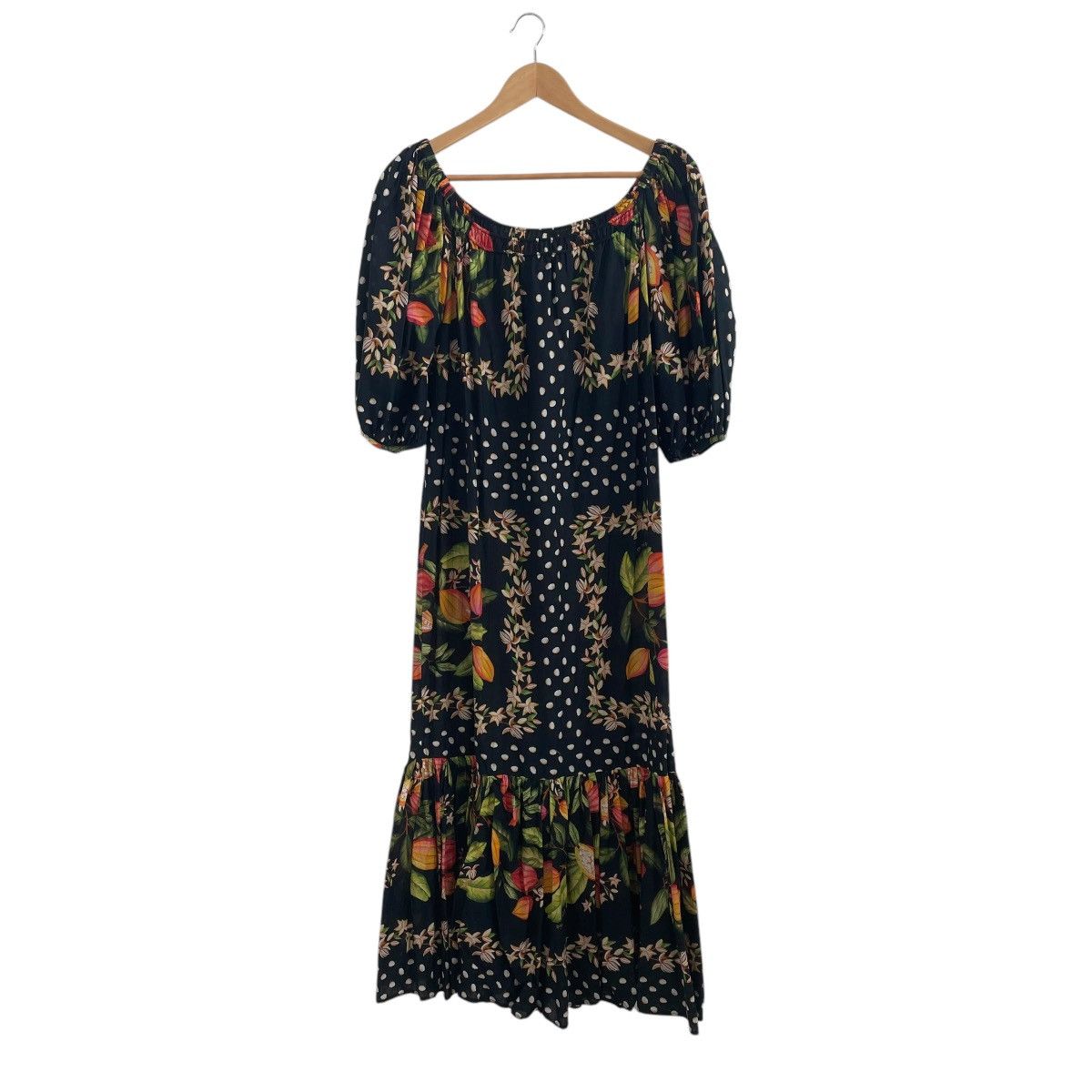 Farm Rio FARM Rio Cocoa Paradise Tropical Maxi Dress Black Medium Size M / US 6-8 / IT 42-44 - 8 Thumbnail