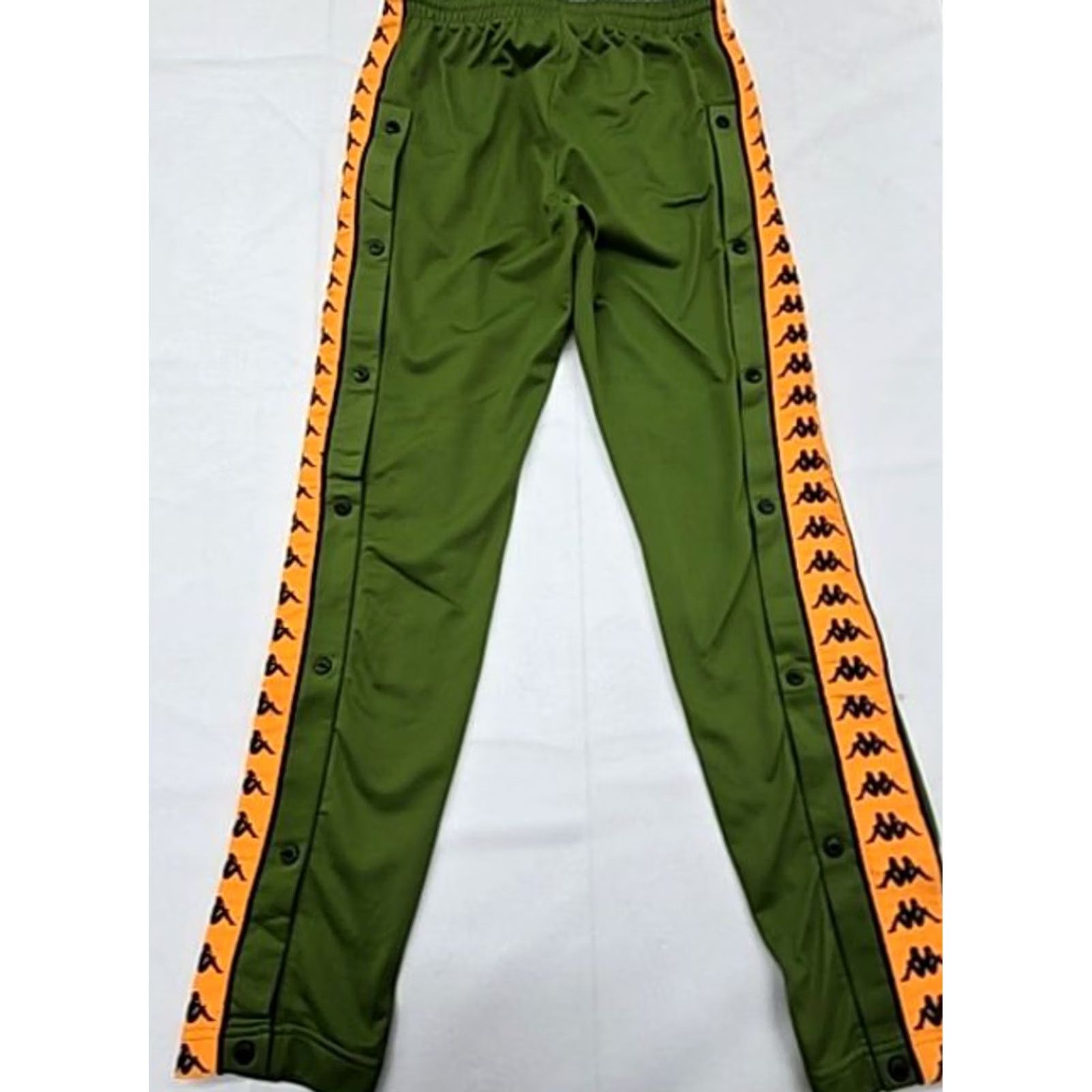 Kappa Kappa Mens Green Track Pants Small Side Stripes Tapered Polyester Size US 29 - 2 Thumbnail
