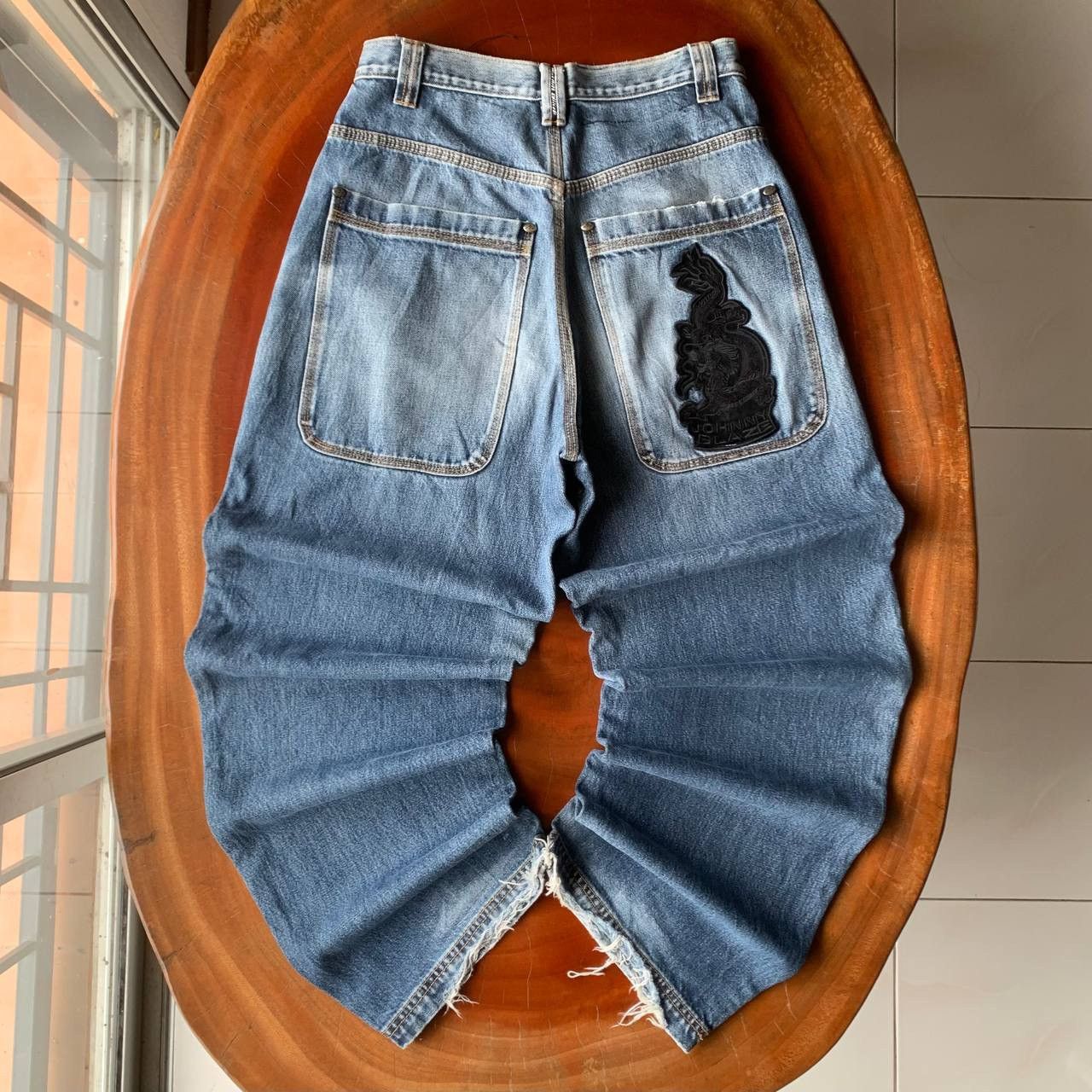 Wu-Tang Clan Vintage Y2K Johnny Blaze Ghost Rider Baggy Blue Denim Pants Size US 30 / EU 46 - 1 Thumbnail