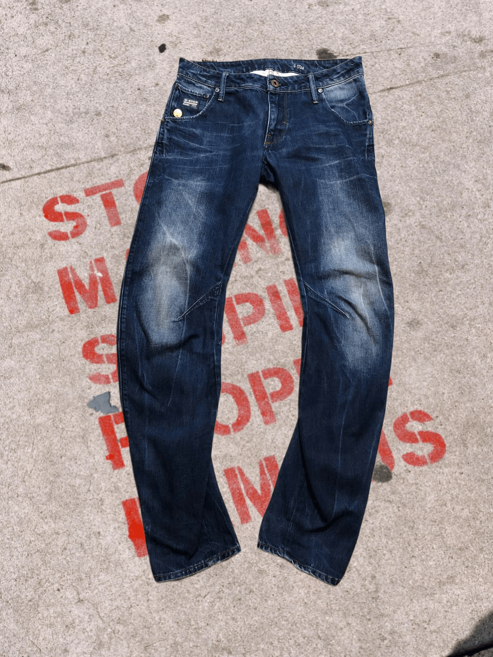 G-Star G-Star Raw Denim Y2K vintage baggy faded Straight Jeans Size US 31 - 1 Thumbnail