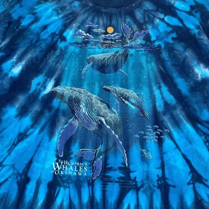 Vintage Vintage 90’ HABITAT HUMBACK WHALES OKINAWA AOP Tee Shirt Size M / US 6-8 / IT 42-44 - 3 Thumbnail