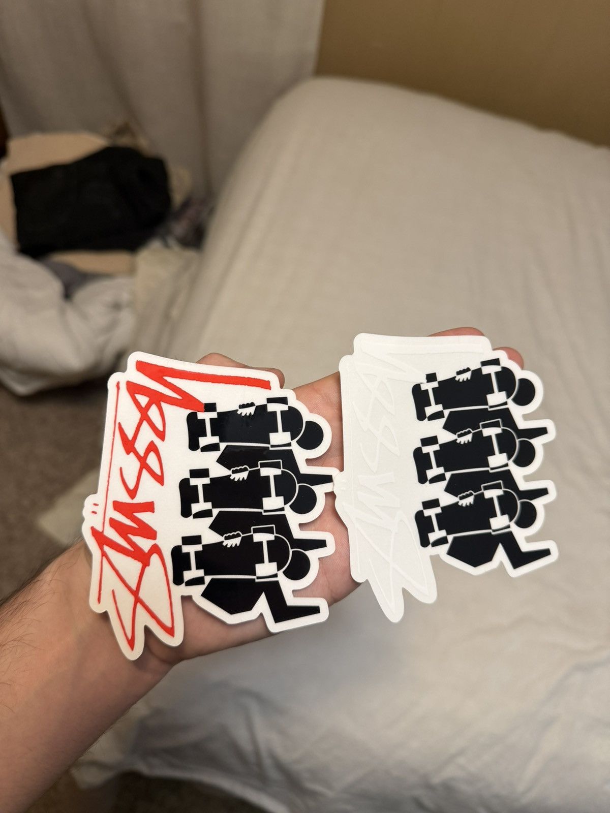 Stussy Stussy Skate Grab Stickers Red & White Size ONE SIZE - 5 Thumbnail