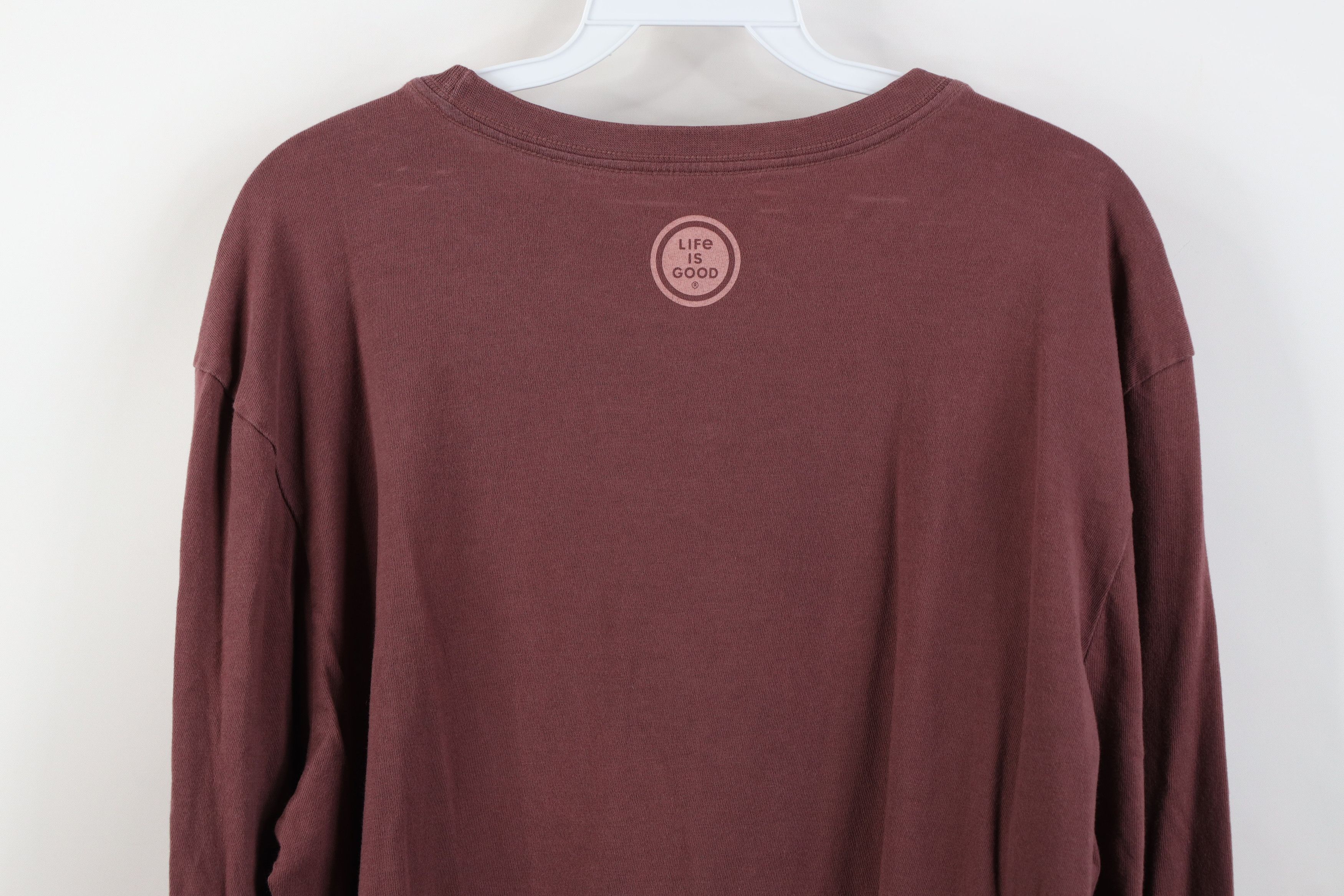 Life is Good Life Is Good Do I Want A Beer Long Sleeve T-Shirt Red Cotton Size US L / EU 52-54 / 3 - 14 Thumbnail