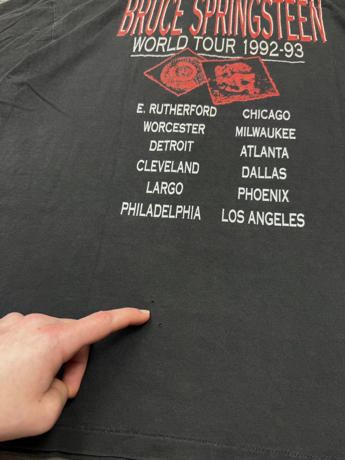 Band Tees Vintage 1992-93 Bruce Springsteen World Tour T-shirt Size US L / EU 52-54 / 3 - 18 Thumbnail