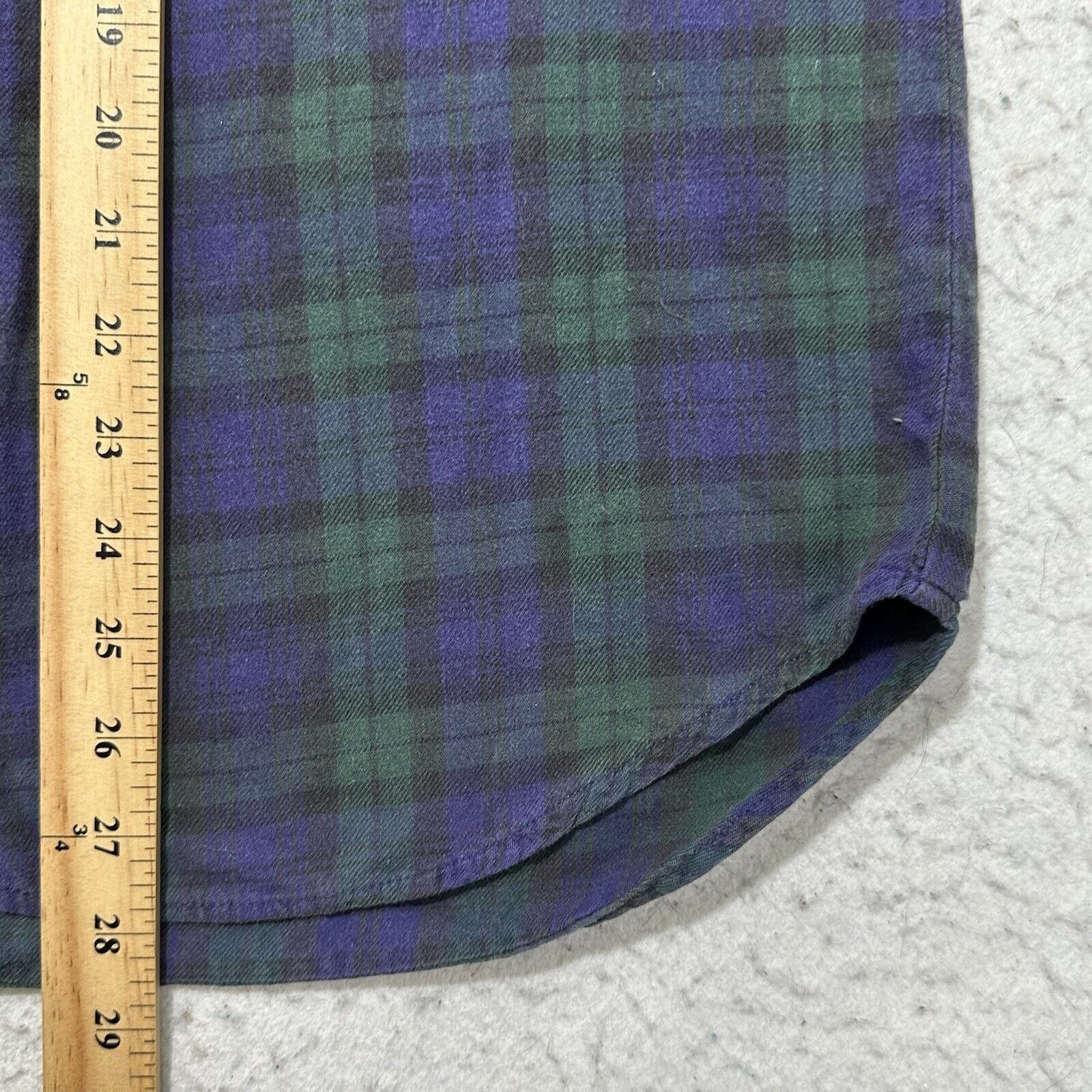 Chicos Chico's Design Large Button Up Shirt Blue Green Plaid Stripe Size L / US 10 / IT 46 - 8 Thumbnail