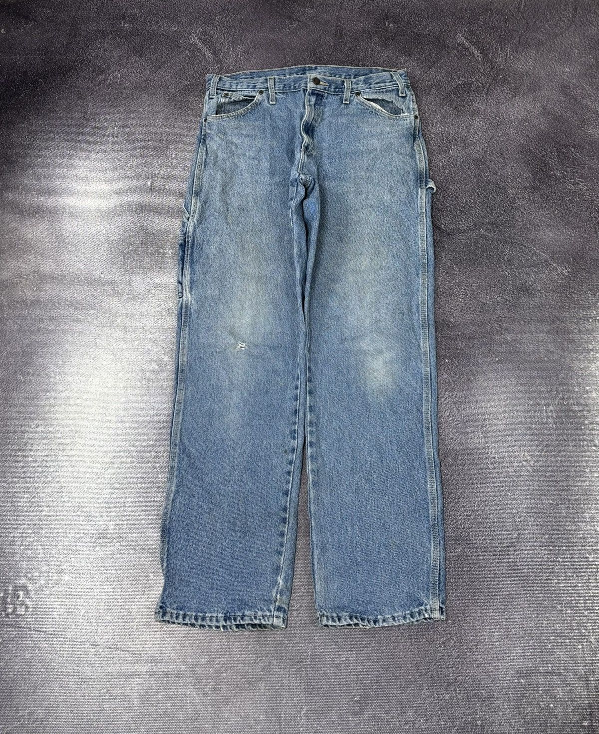Dickies Vintage Dickies Straight Fit Light Blue Work Denim Jeans Size US 34 / EU 50 - 2 Thumbnail
