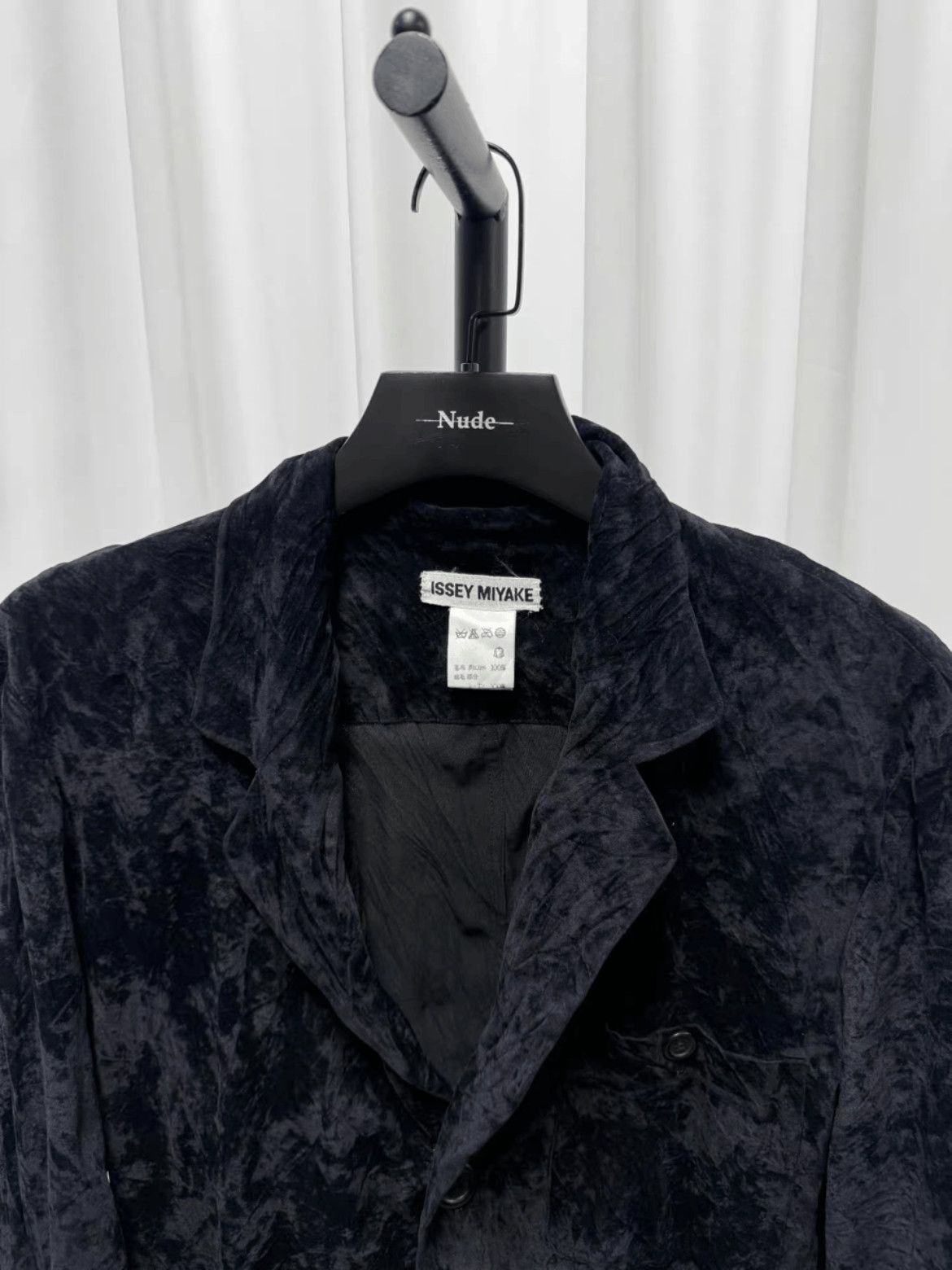 Issey Miyake Men Velvet Winkled Jacket
