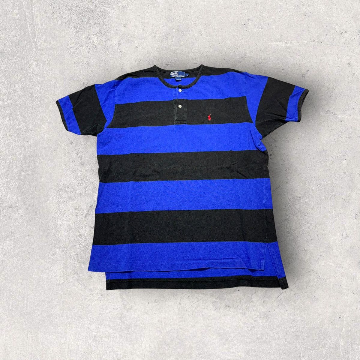 Polo Ralph Lauren × Vintage Vintage Polo striped henley tee Size US L / EU 52-54 / 3 - 1 Thumbnail