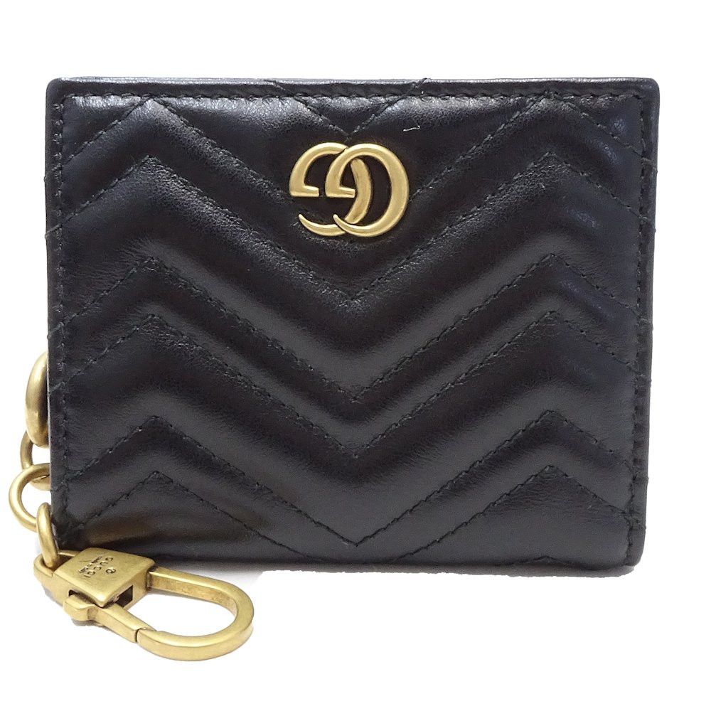 Gucci Card Case GG Marmont Leather Black