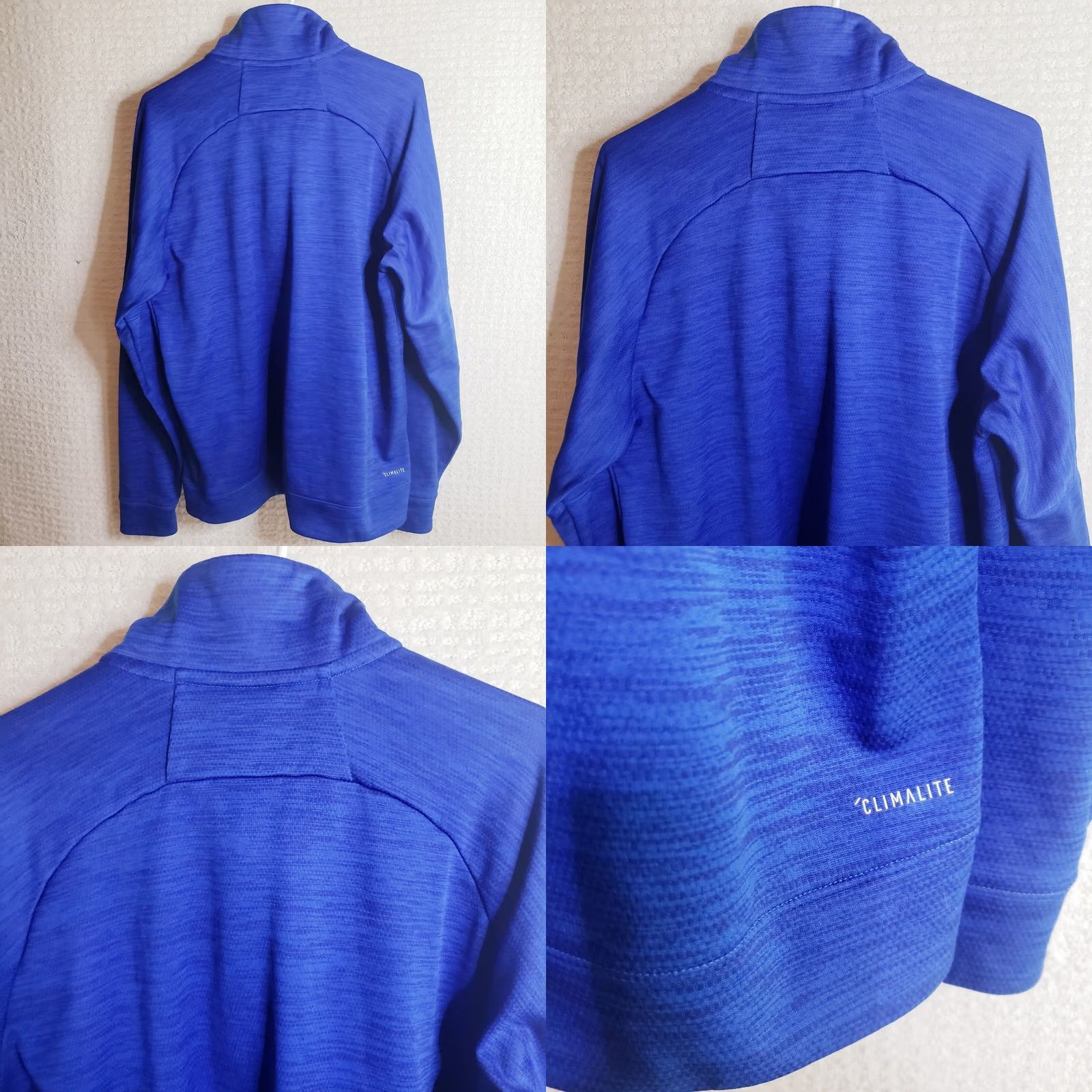 Adidas Adidas Men's L Blue 1/4 Zip Athletic Climalite Outdoors Sports Jacket Pullover Size US L / EU 52-54 / 3 - 9 Thumbnail