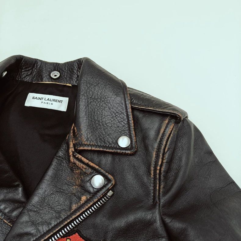 Saint Laurent Paris black leather Saint Laurent biker jacket Size XS / US 0-2 / IT 36-38 - 8 Thumbnail
