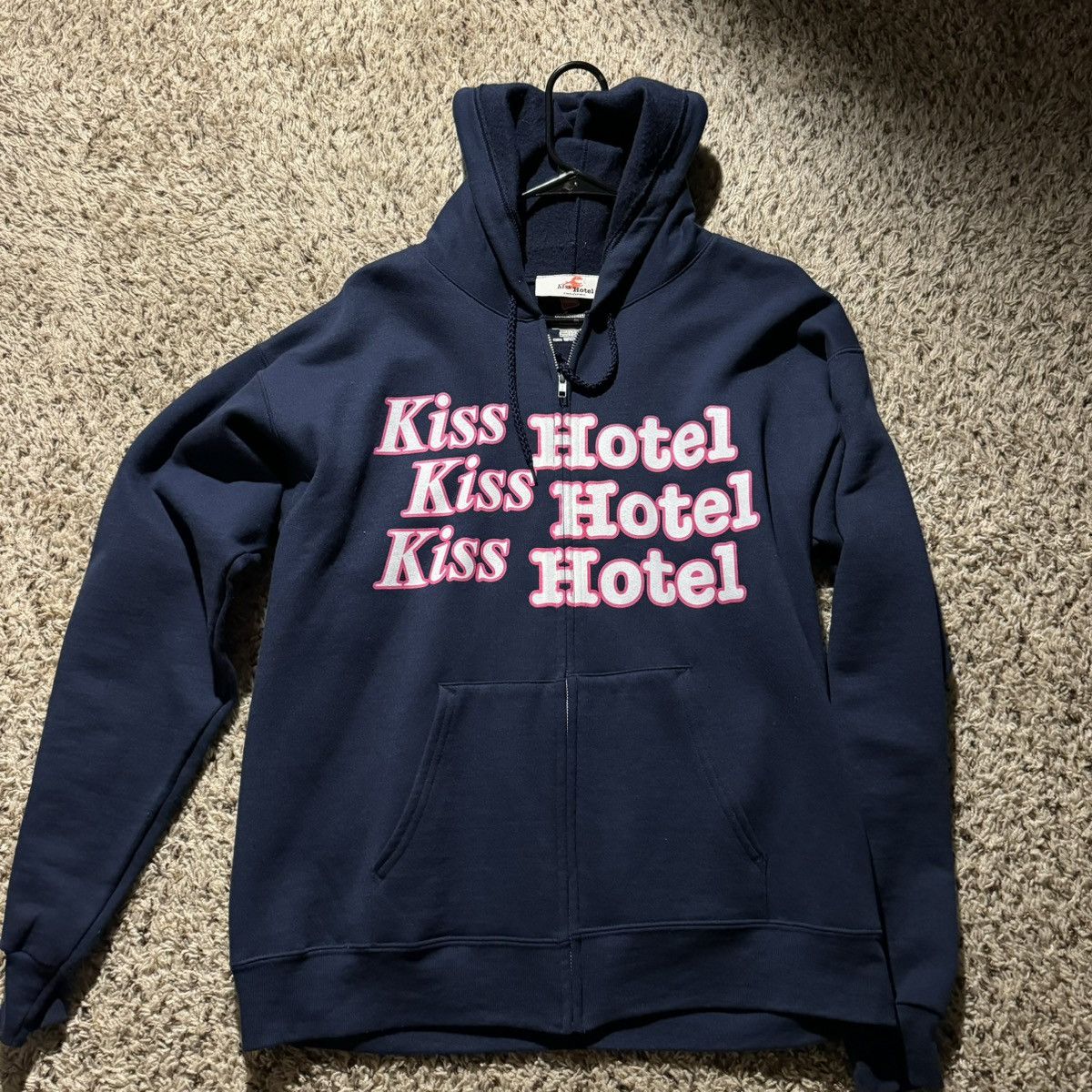 Kiss Kiss Hotel Logo Zip Up Hoodie | Grailed