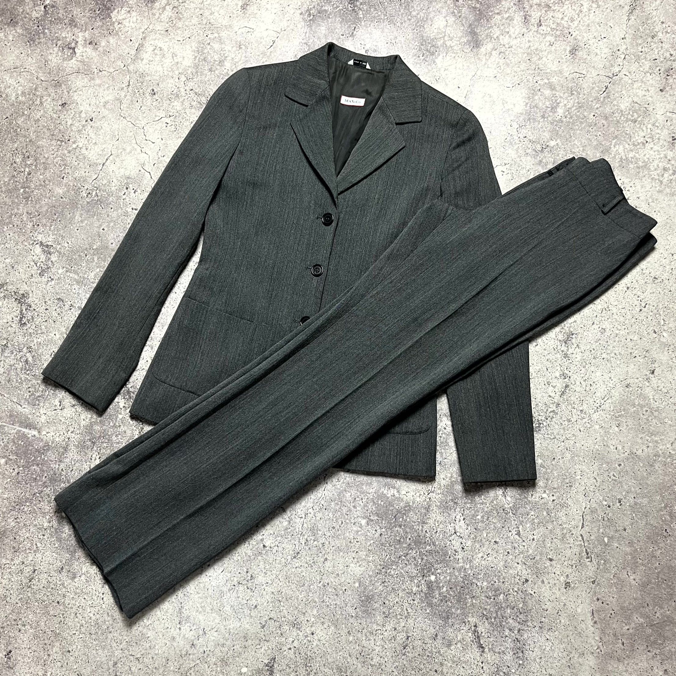 MAX&Co. Max Mara Gray Suit Blazer Pants Wool Blend IT38 US6 Size XS / US 0-2 / IT 36-38 - 4 Thumbnail