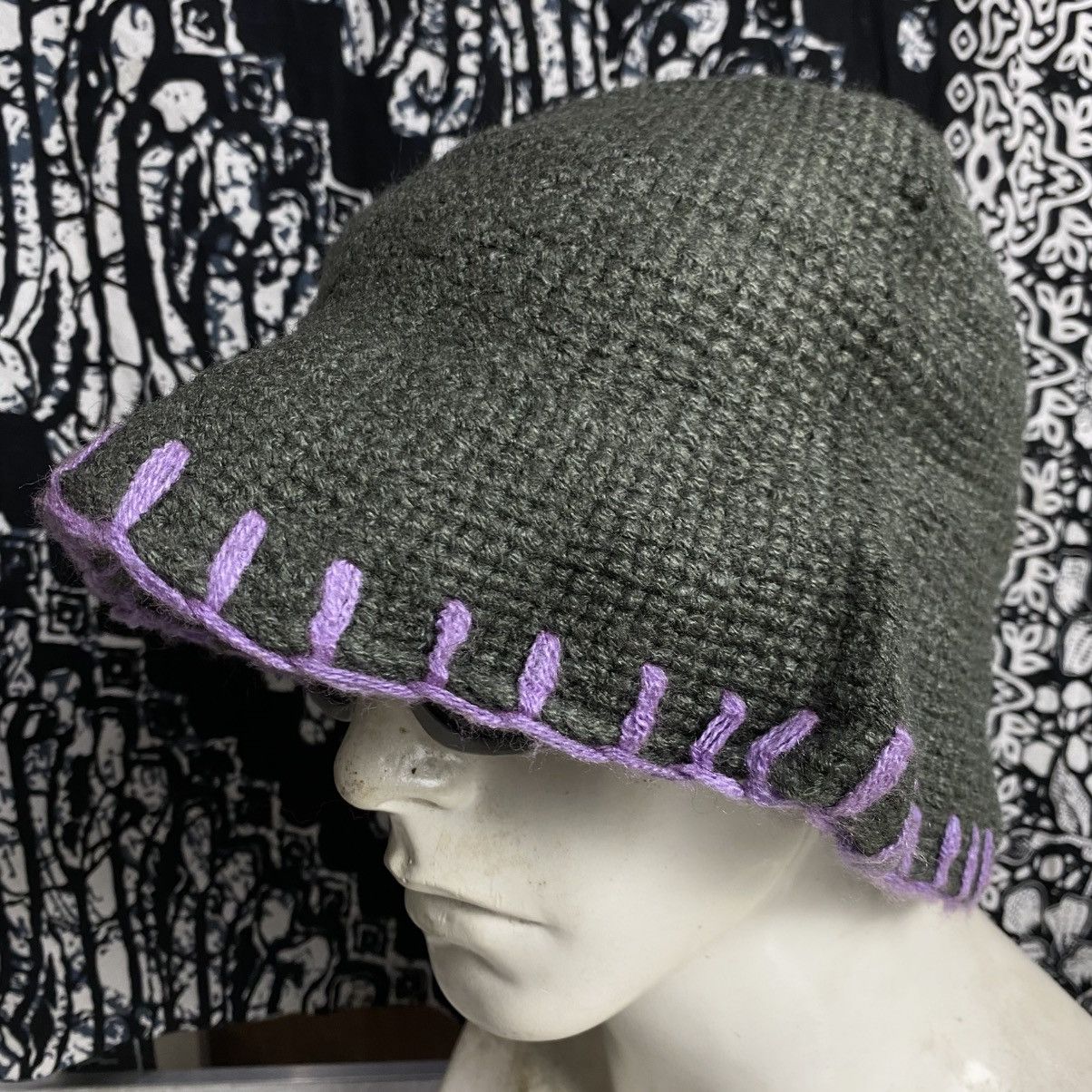 Japanese Brand × Vintage 2000s y2k handmade knitted bucket hats Size ONE SIZE - 5 Thumbnail