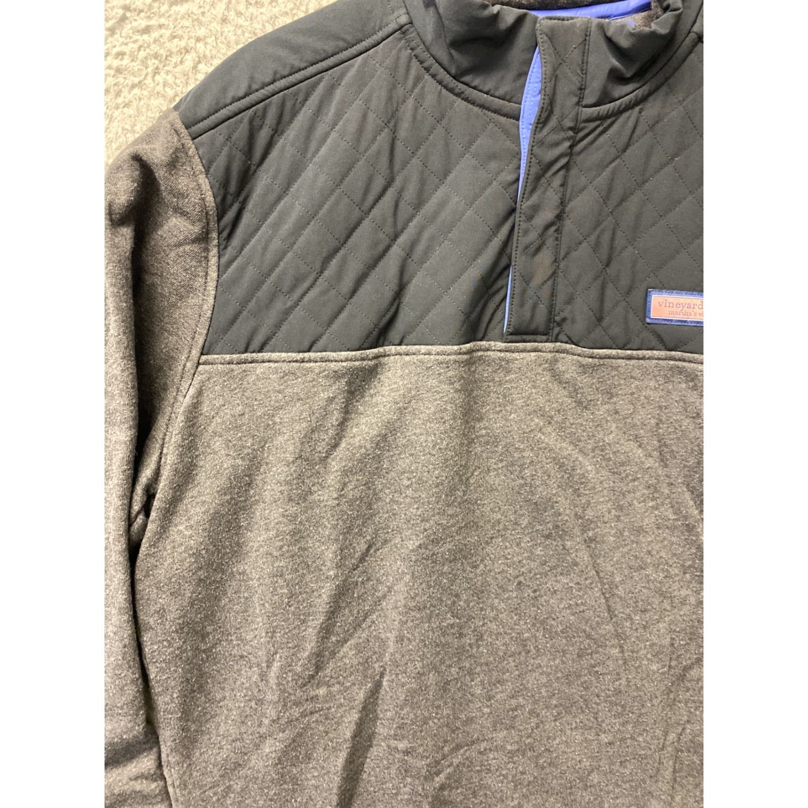 Vineyard Vines VINEYARD VINES Sweater Men Medium Gray Pullover Fleece 1/4 Zip Casual Logo Regular Fit Mens Size US M / EU 48-50 / 2 - 4 Thumbnail