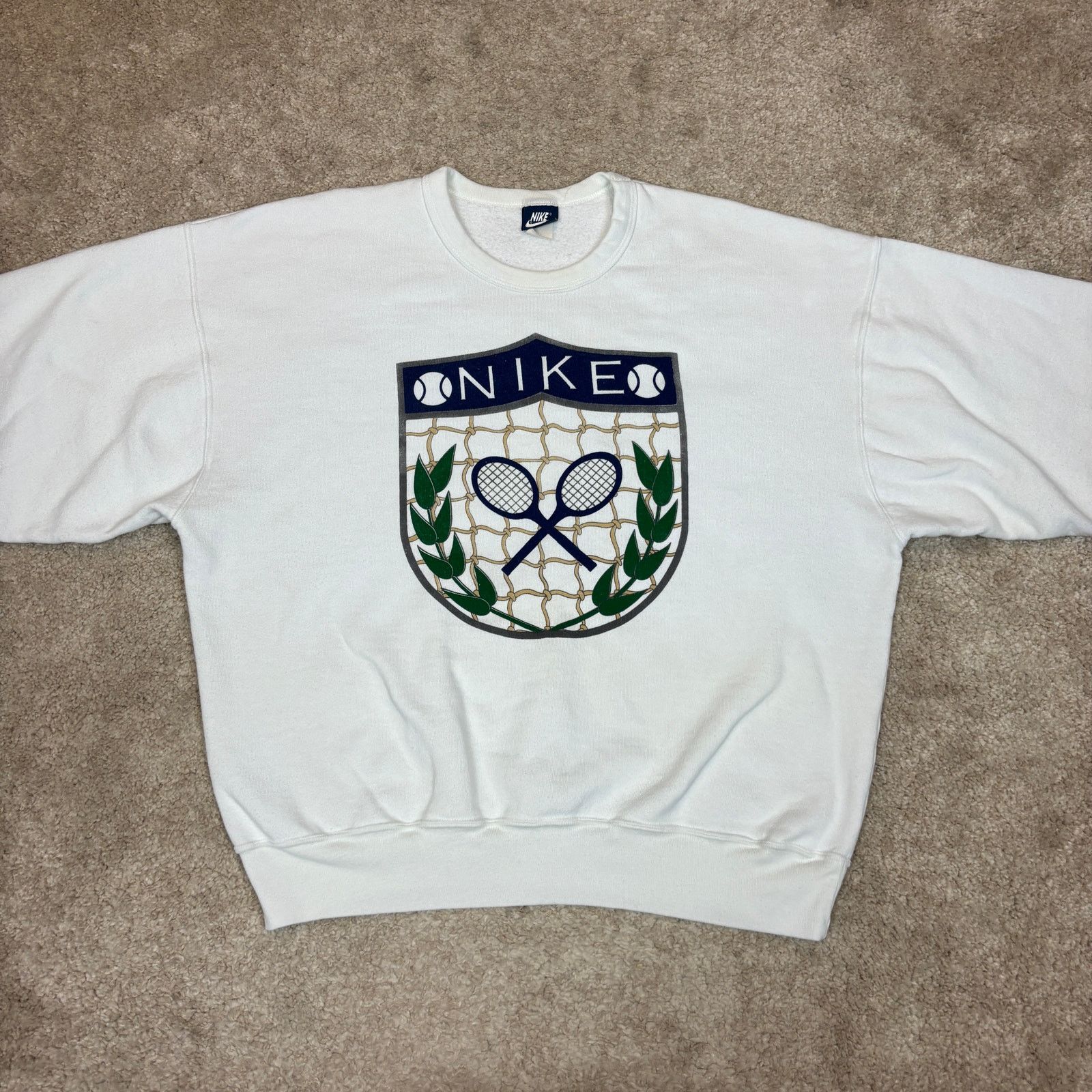 Nike VTG 80 Nike Wimbledon John McEnroe Sweatshirt Men's Large Size US L / EU 52-54 / 3 - 3 Thumbnail