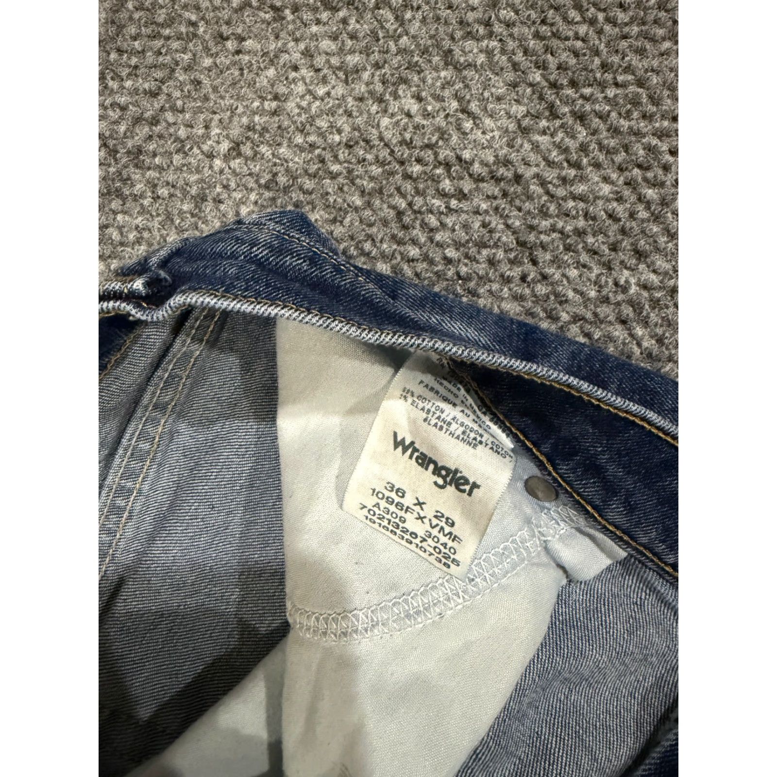 Wrangler Wrangler Jeans Regular Straight 36x29 Denim Blue Men 5-Pocket Cotton Workwear Size US 36 / EU 52 - 4 Thumbnail