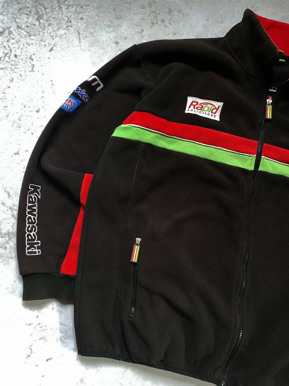 Vintage Vintage Kawasaki Rapid Team Y2K Fleece Racing Jacket Size US XXL / EU 58 / 5 - 6 Thumbnail