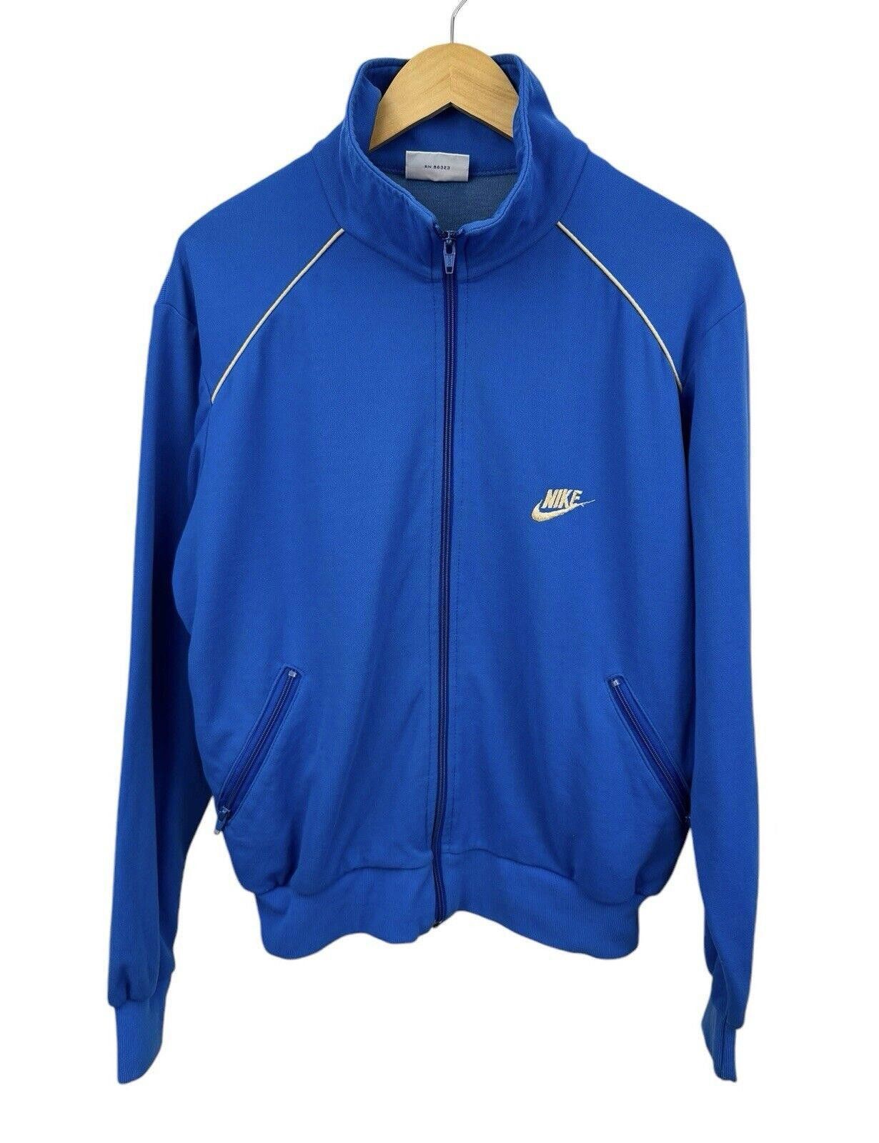 Nike Vintage Nike 1970s Blue White Track Jacket USA Sz XL RARE Size US XL / EU 56 / 4 - 1 Thumbnail