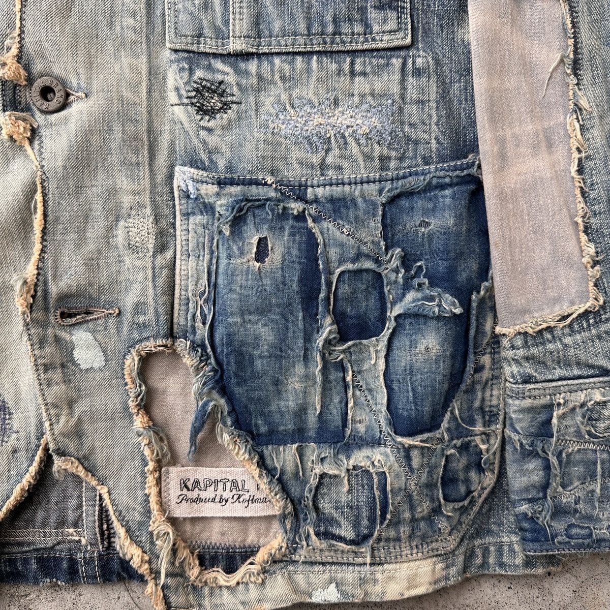 Kapital Old man and the sea weathered Boro chore coat patchwork Size US S / EU 44-46 / 1 - 6 Thumbnail