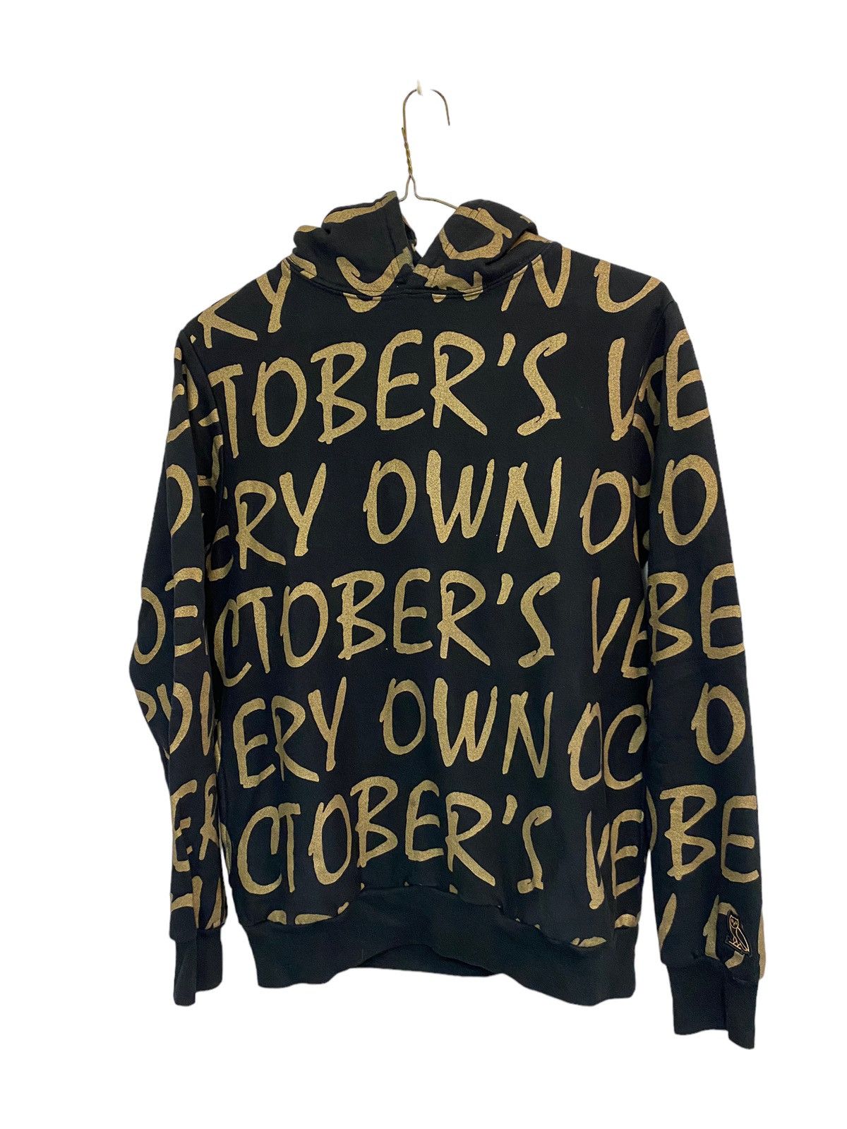 October s Very Own Gold Spellout Sweatsuit Hoodie Tops