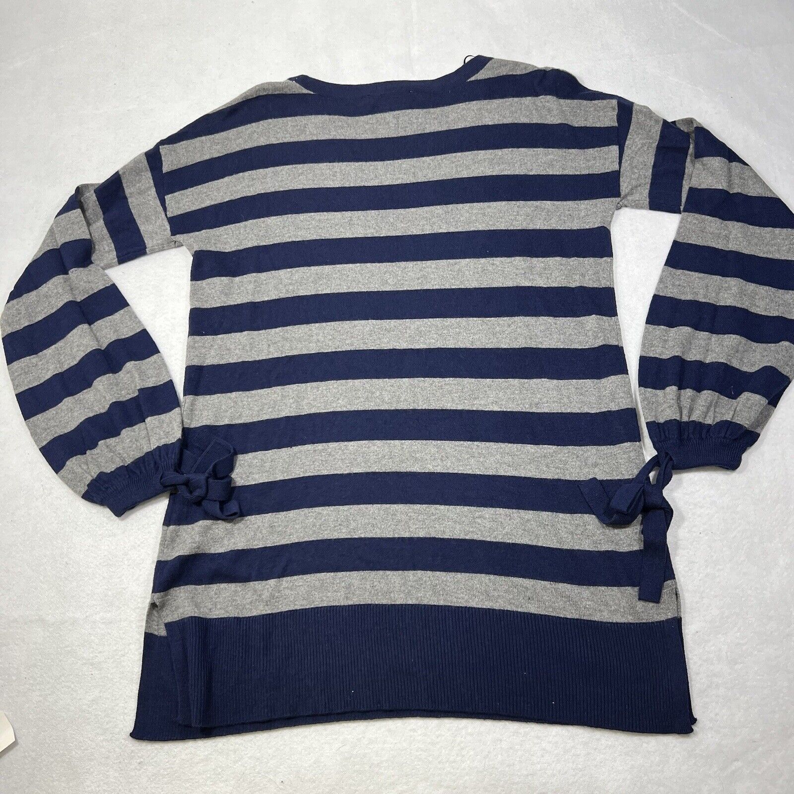 Other Motherhood Maternity Sweater Navy Blue Gray Striped Ribbons Size XS / US 0-2 / IT 36-38 - 9 Thumbnail