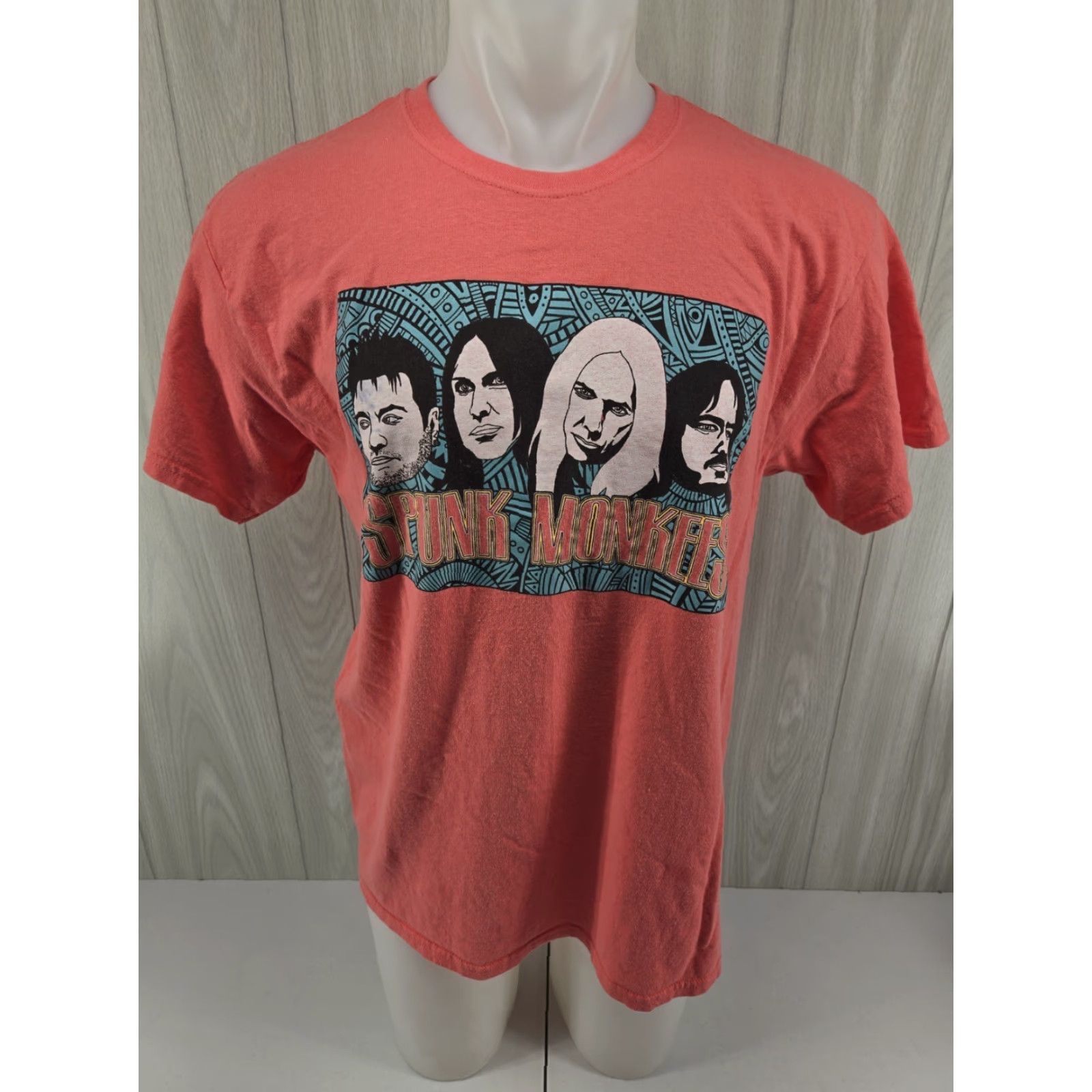 Gildan Spunk Monkees Large T Shirt Pink Graphic Tee Band Gildan 100% Cotton Unisex Adults Short Sleeve Vintage Style Size US L / EU 52-54 / 3 - 2 Thumbnail