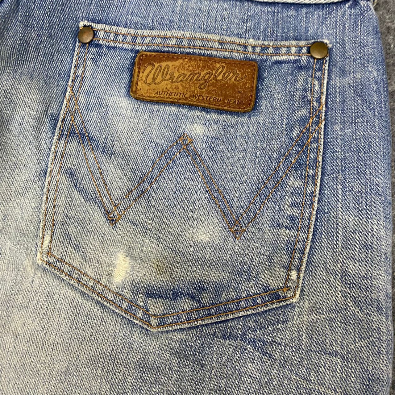 Wrangler Vintage 80s Wrangler Distressed Denim Size US 31 - 10 Thumbnail